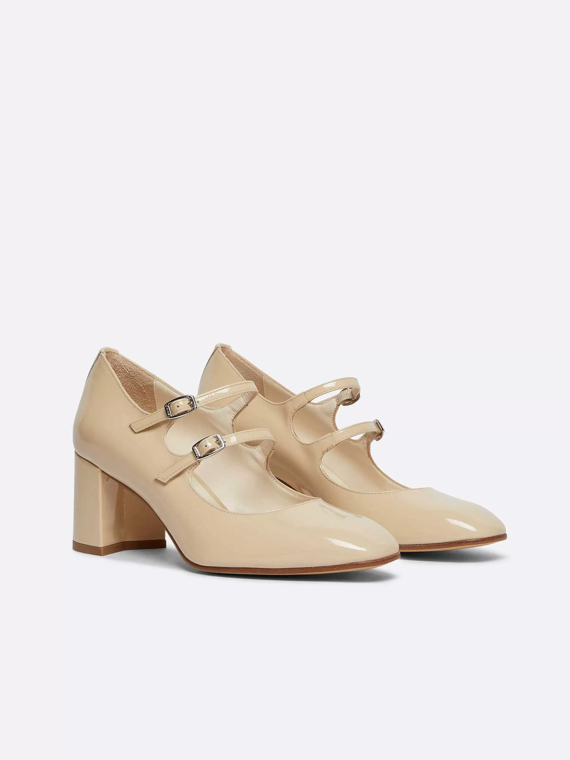 Vrouwen Carel Beige Lakleren Mary Janes Pumps