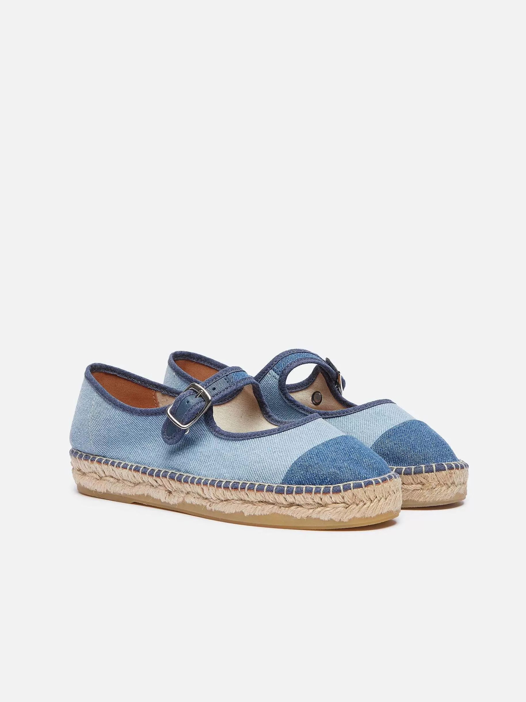 Vrouwen Carel Bi-Denim Canvas Mary Janes-Espadrilles