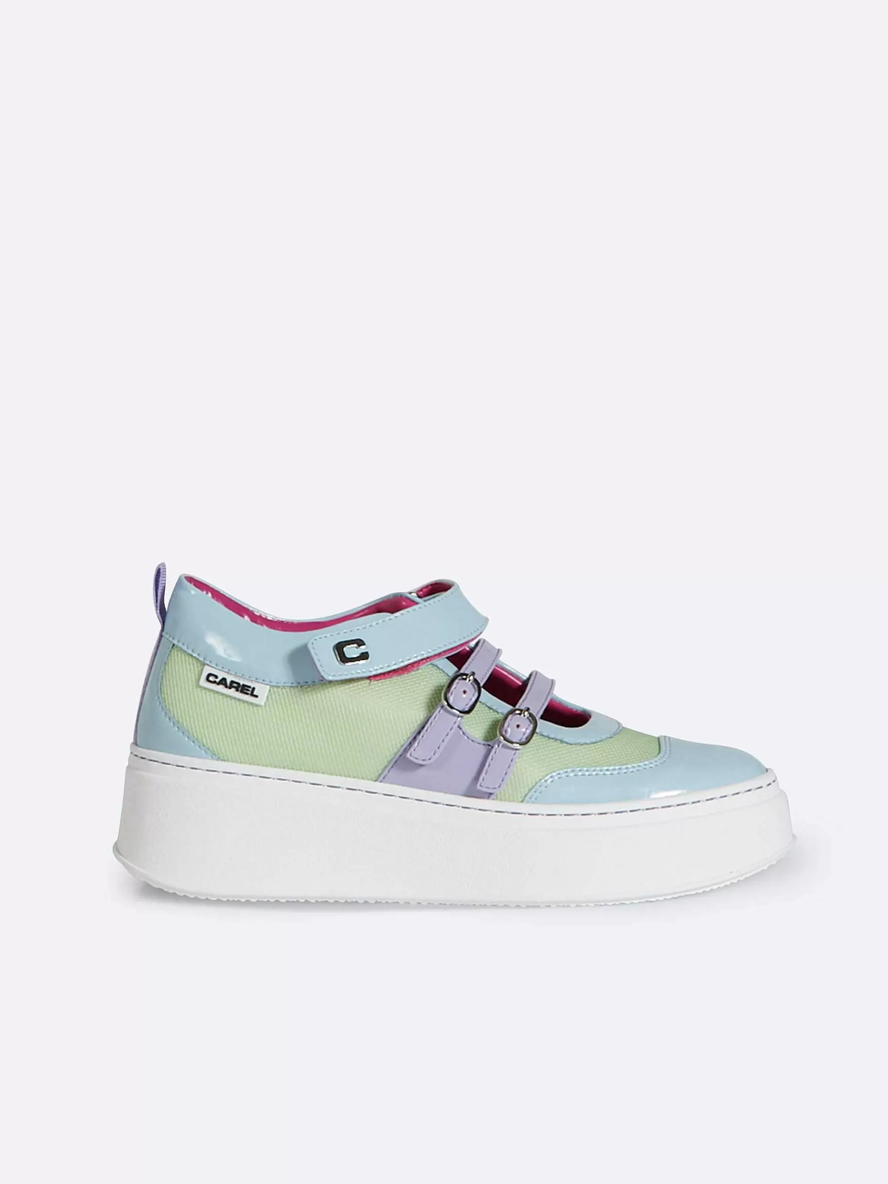 Vrouwen Carel Blauwe, Paarse En Lila Eco Patent-Sneakers