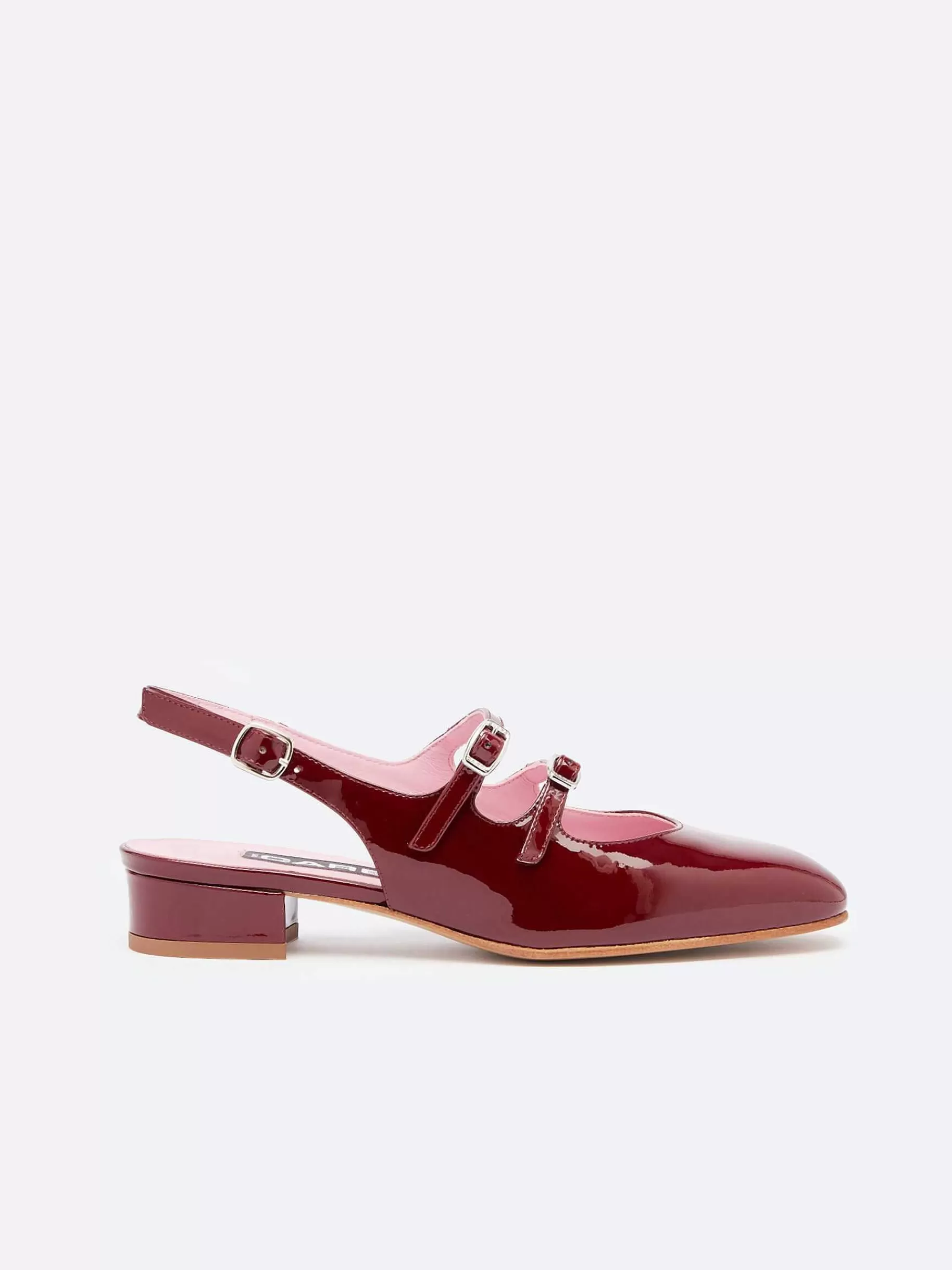 Vrouwen Carel Bordeaux Lakleren Slingback Mary Janes