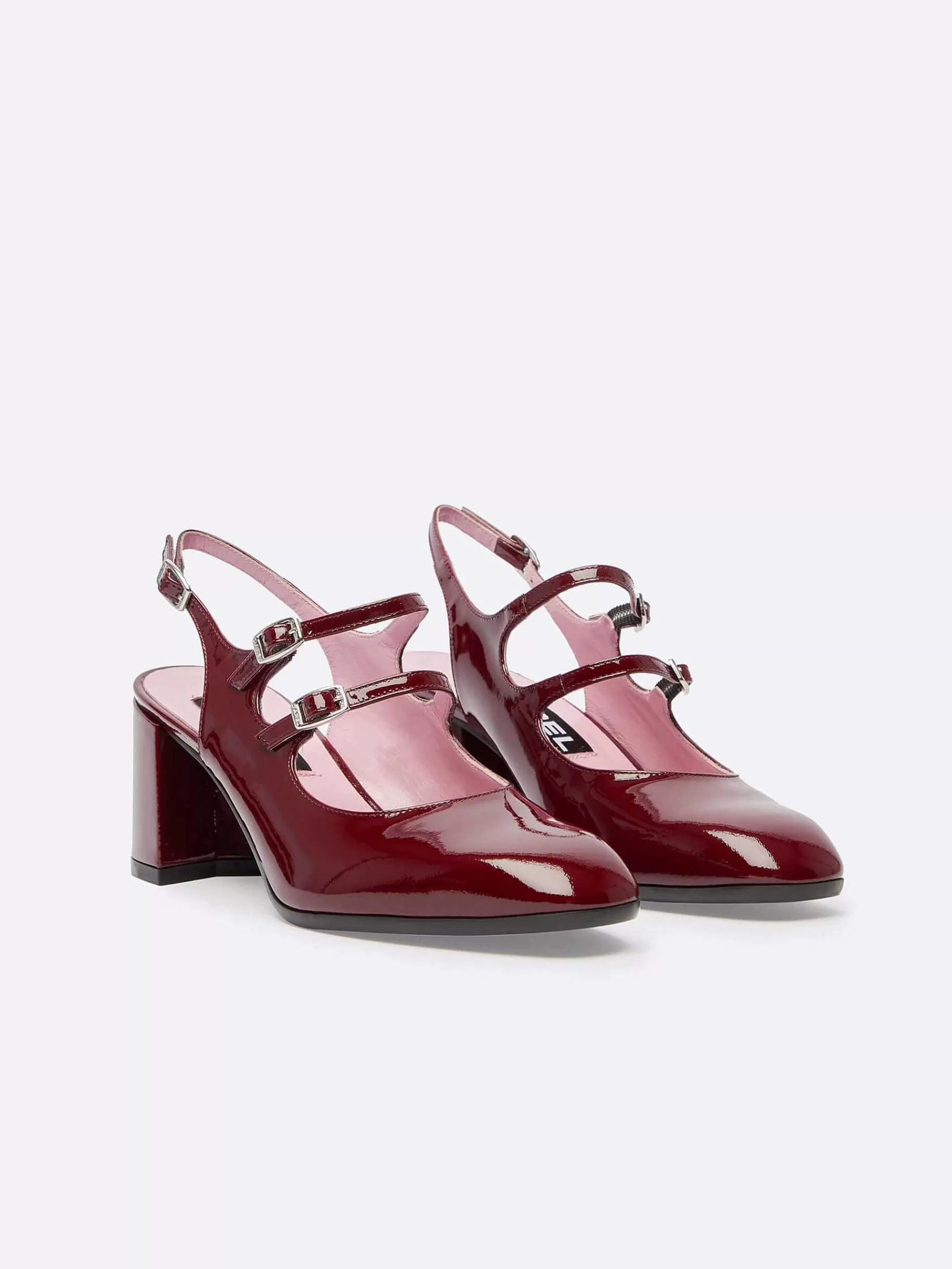 Vrouwen Carel Bordeaux Lakleren Slingback Mary Janes