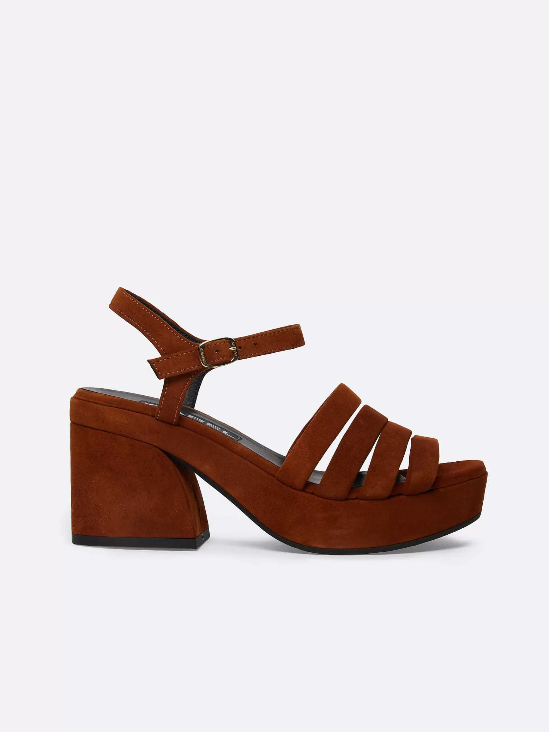 Vrouwen Carel Camel Suede Leren Sandalen