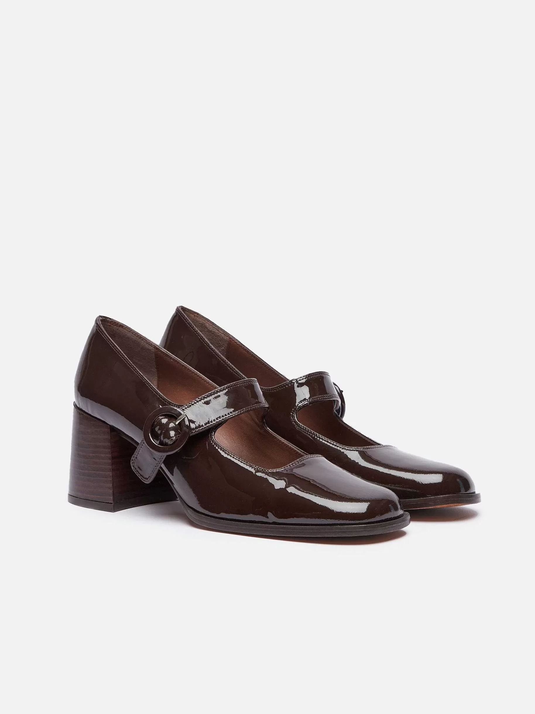 Vrouwen Carel Chocolade Lakleer Mary Janes Pumps