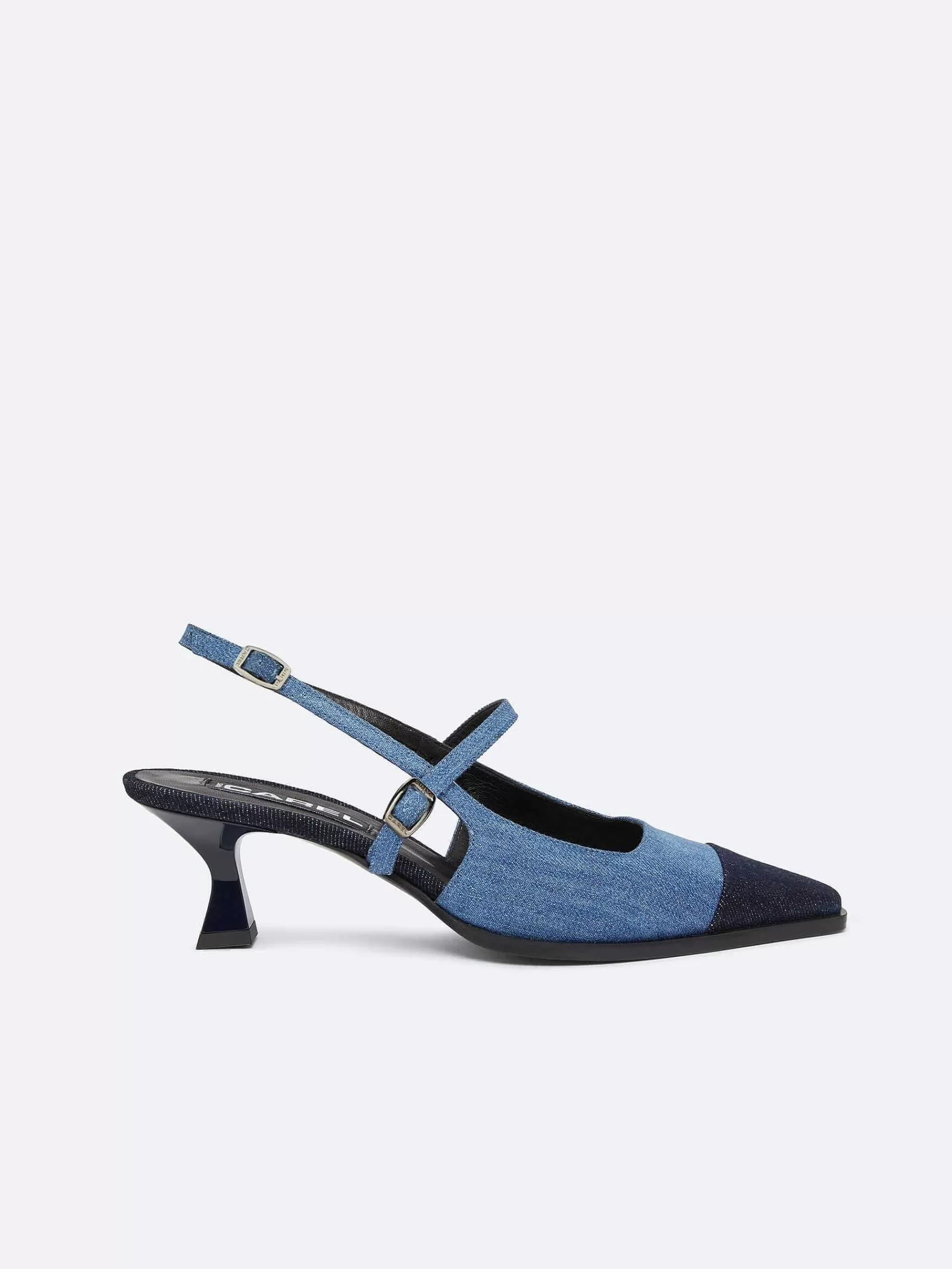 Vrouwen Carel Denim Tweekleurige Slingback Pumps