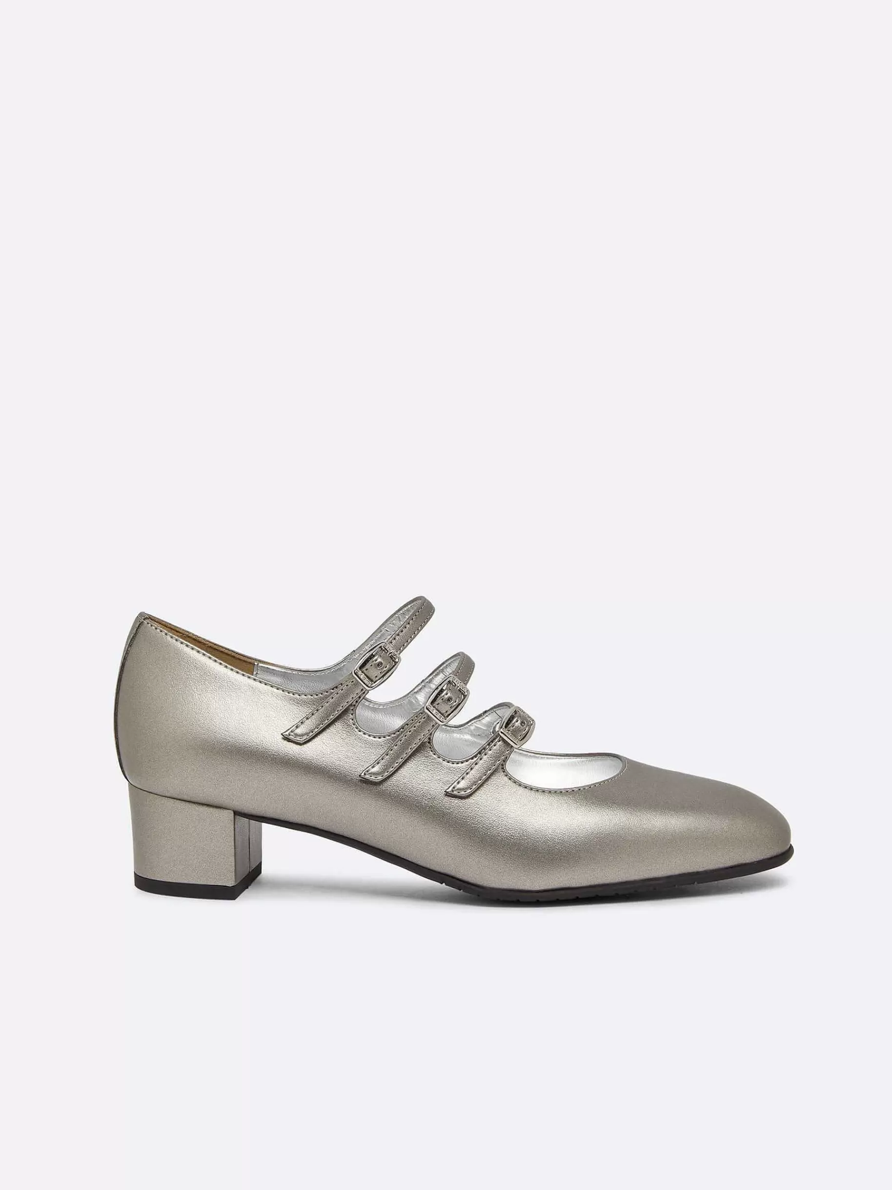 Vrouwen Carel Donkerzilveren Appleskin Mary Janes-Pumps