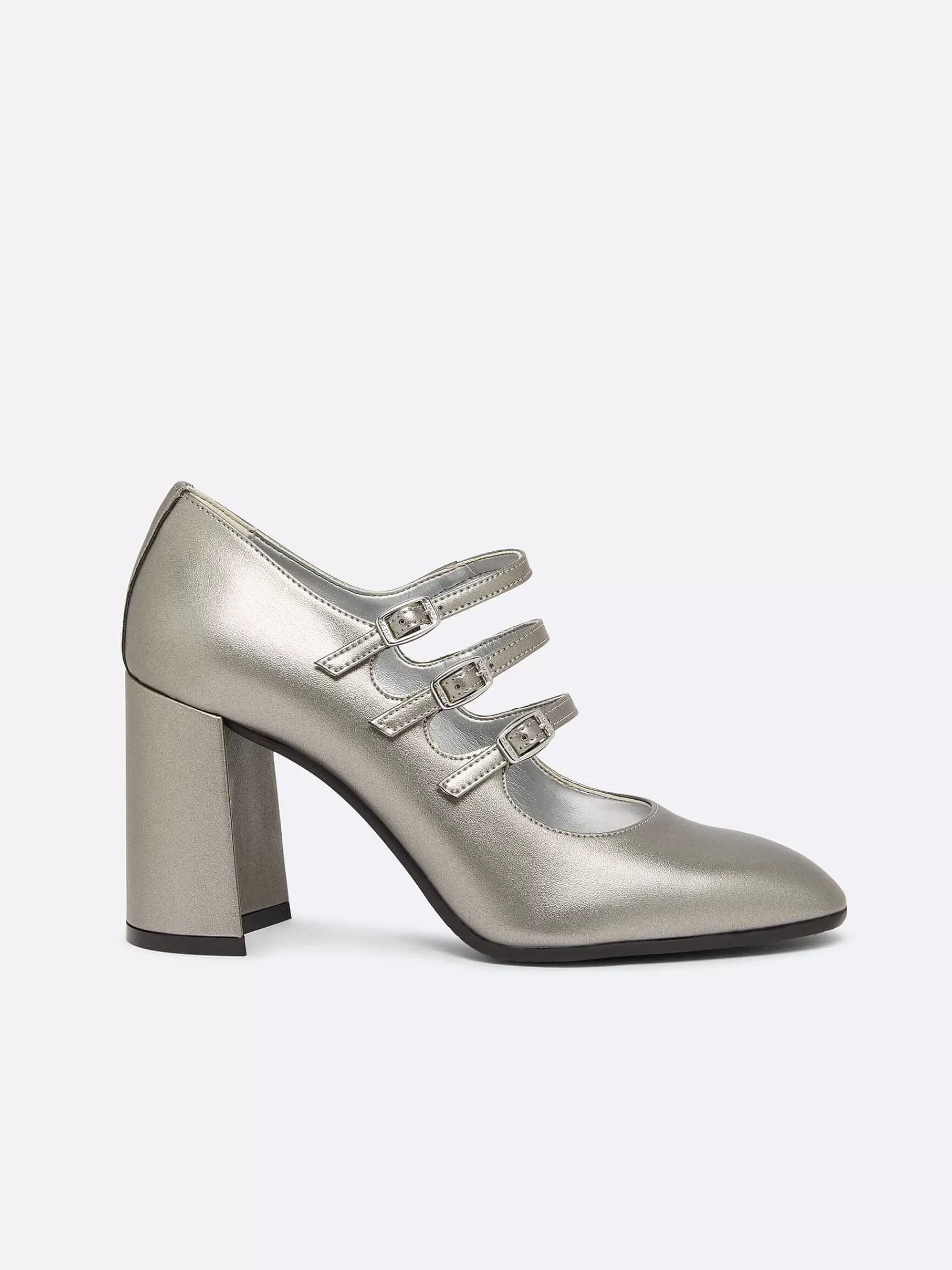 Vrouwen Carel Donkerzilveren Appleskin Mary Janes-Pumps