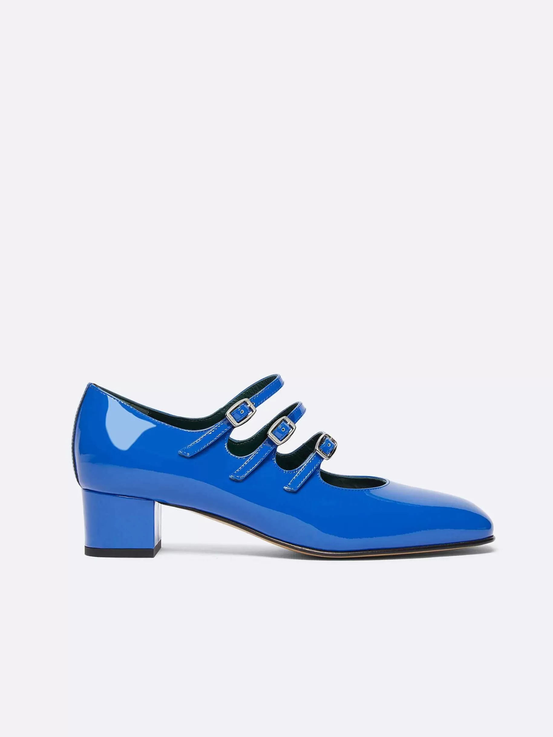 Vrouwen Carel Elektrisch Blauw Lakleer Mary Janes Pumps