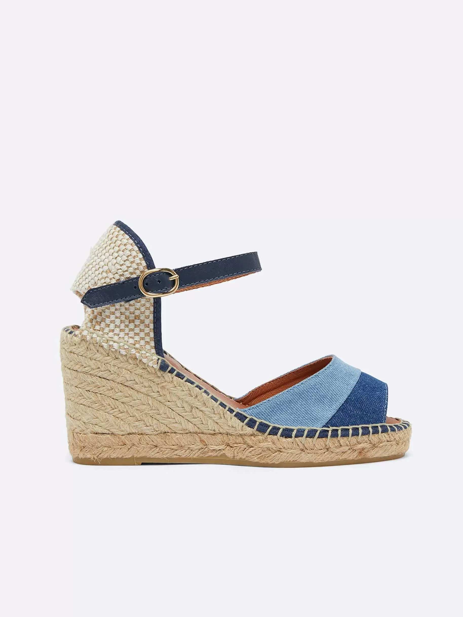 Vrouwen Carel Espadrilles Met Sleehak Van Bi-Denimstof