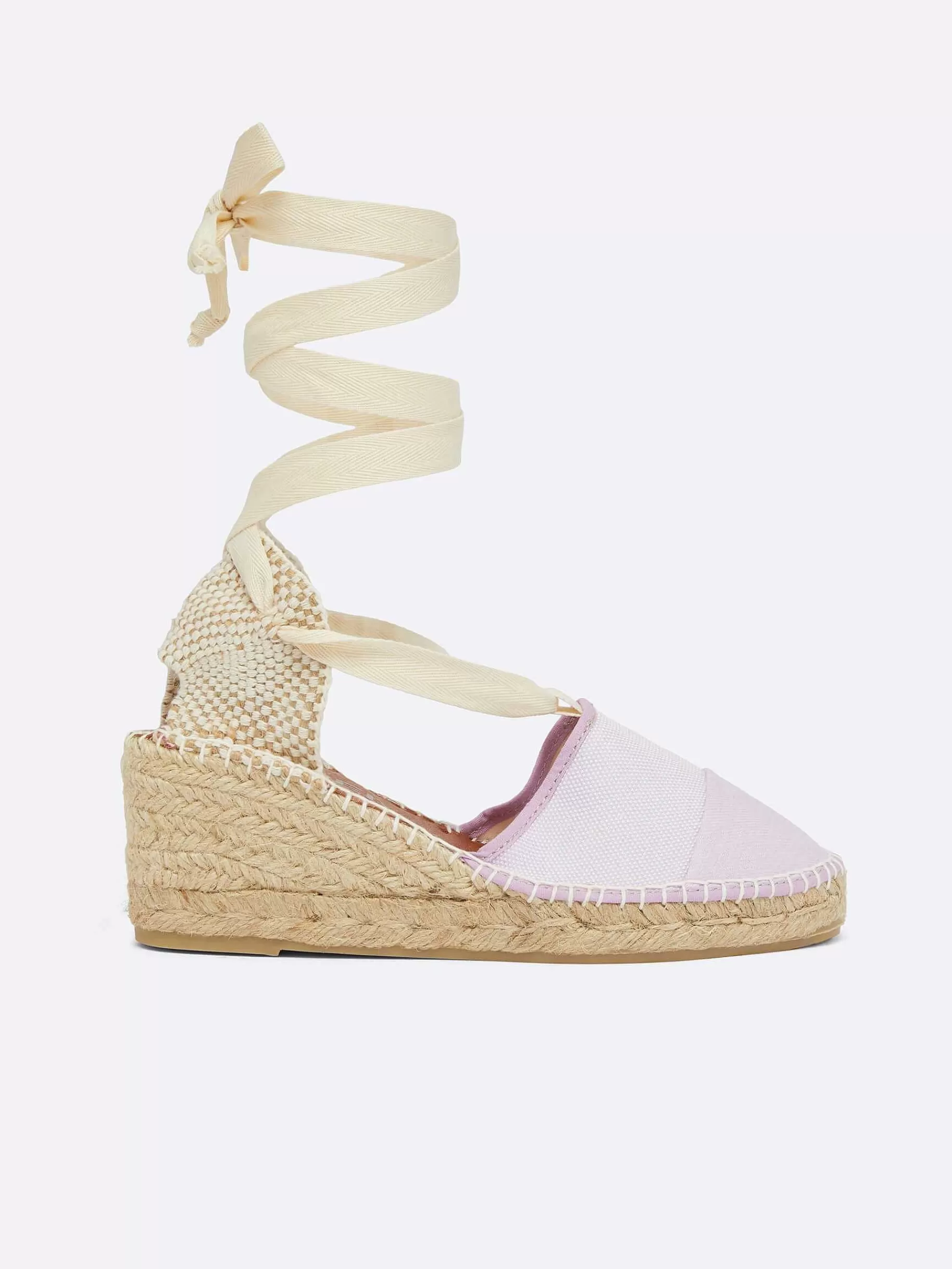 Vrouwen Carel Espadrilles Met Sleehak Van Lila Stof