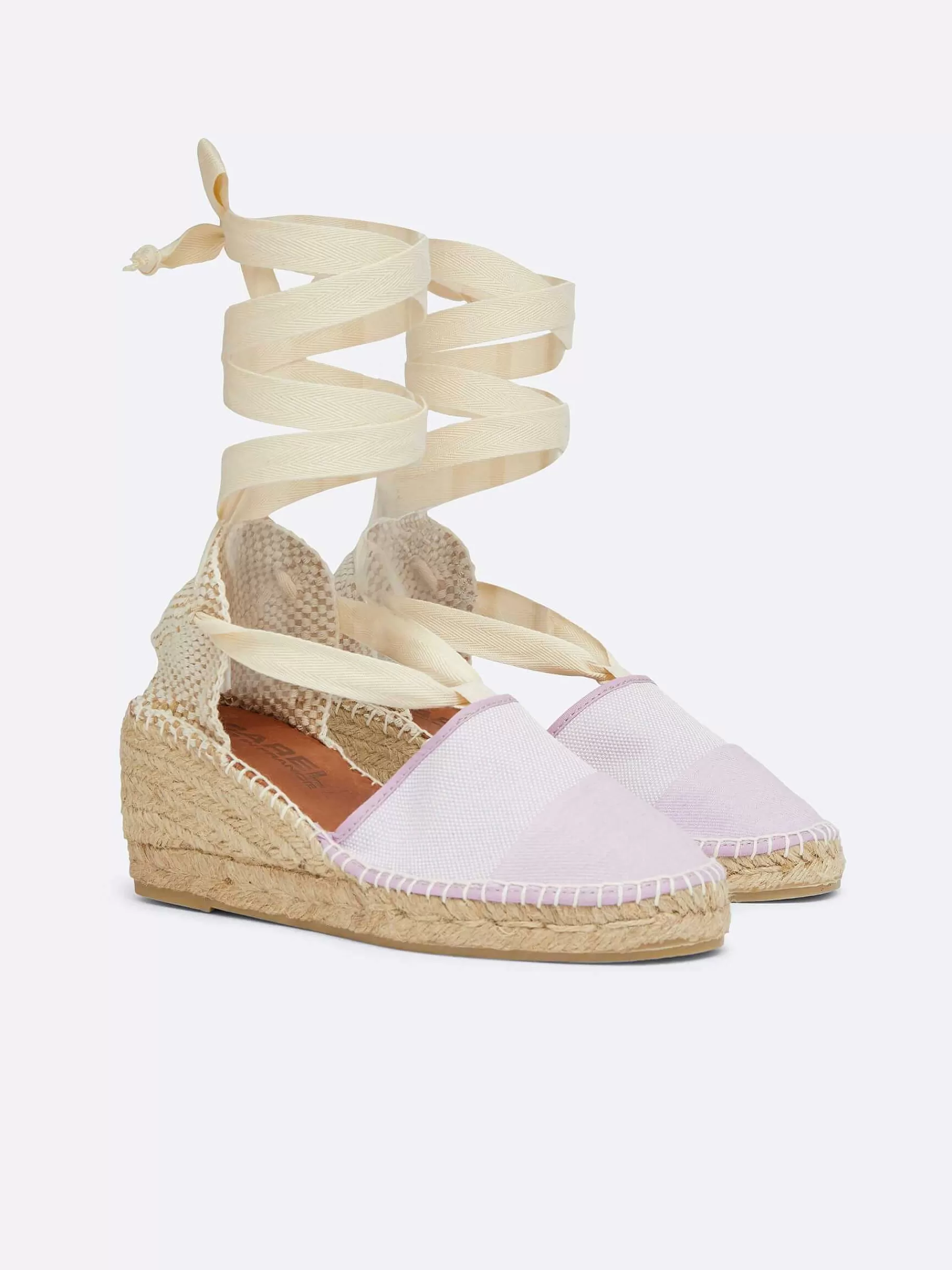 Vrouwen Carel Espadrilles Met Sleehak Van Lila Stof