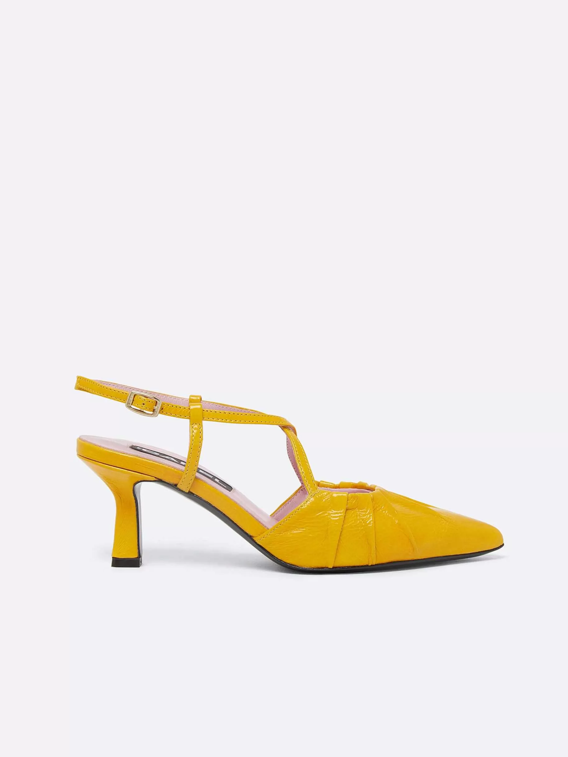 Vrouwen Carel Gele, Gerecyclede Naplack Lederen Slingback Pumps