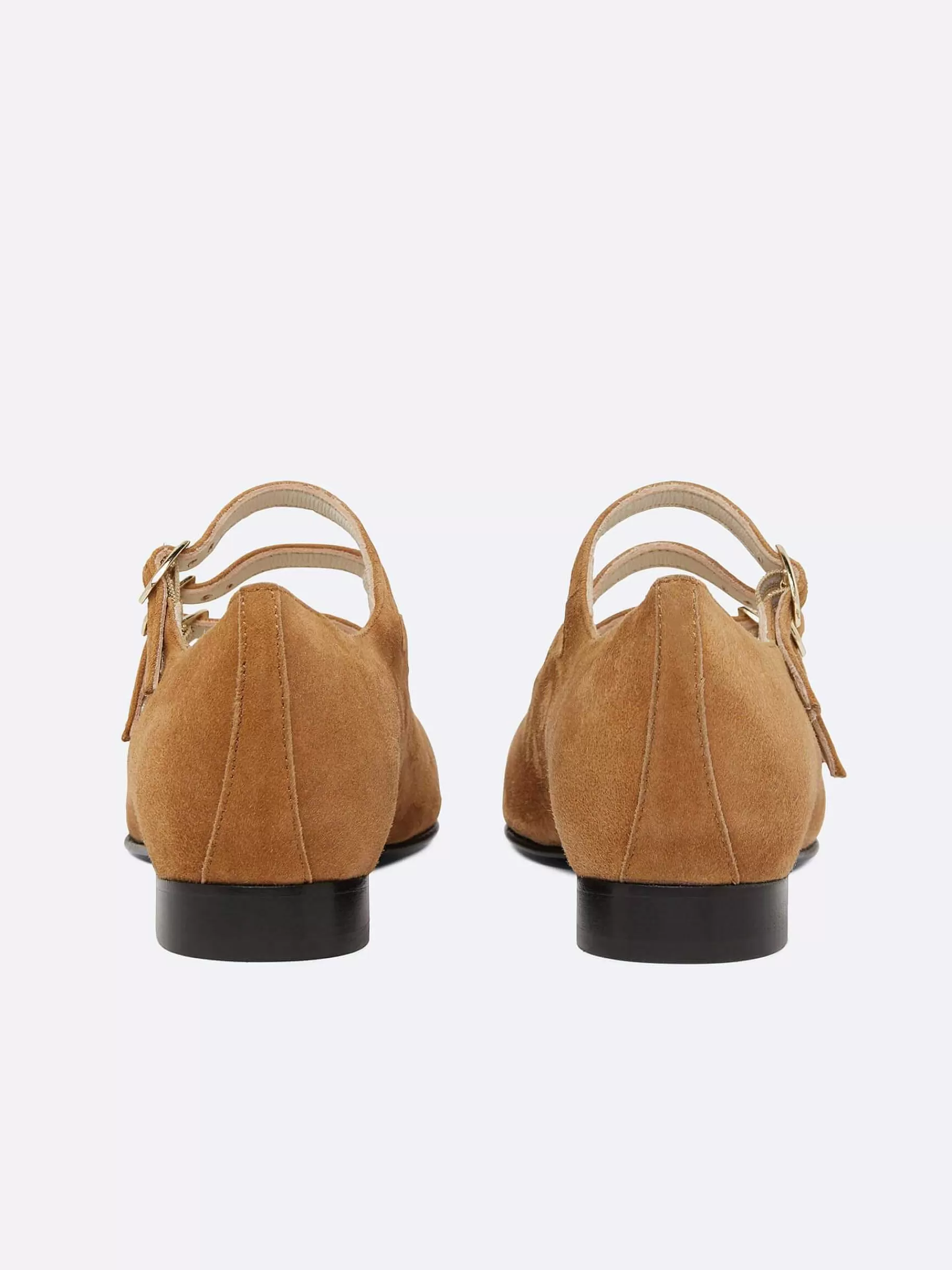 Vrouwen Carel Kameel Upcycled Suede Mary Janes Ballerina'S