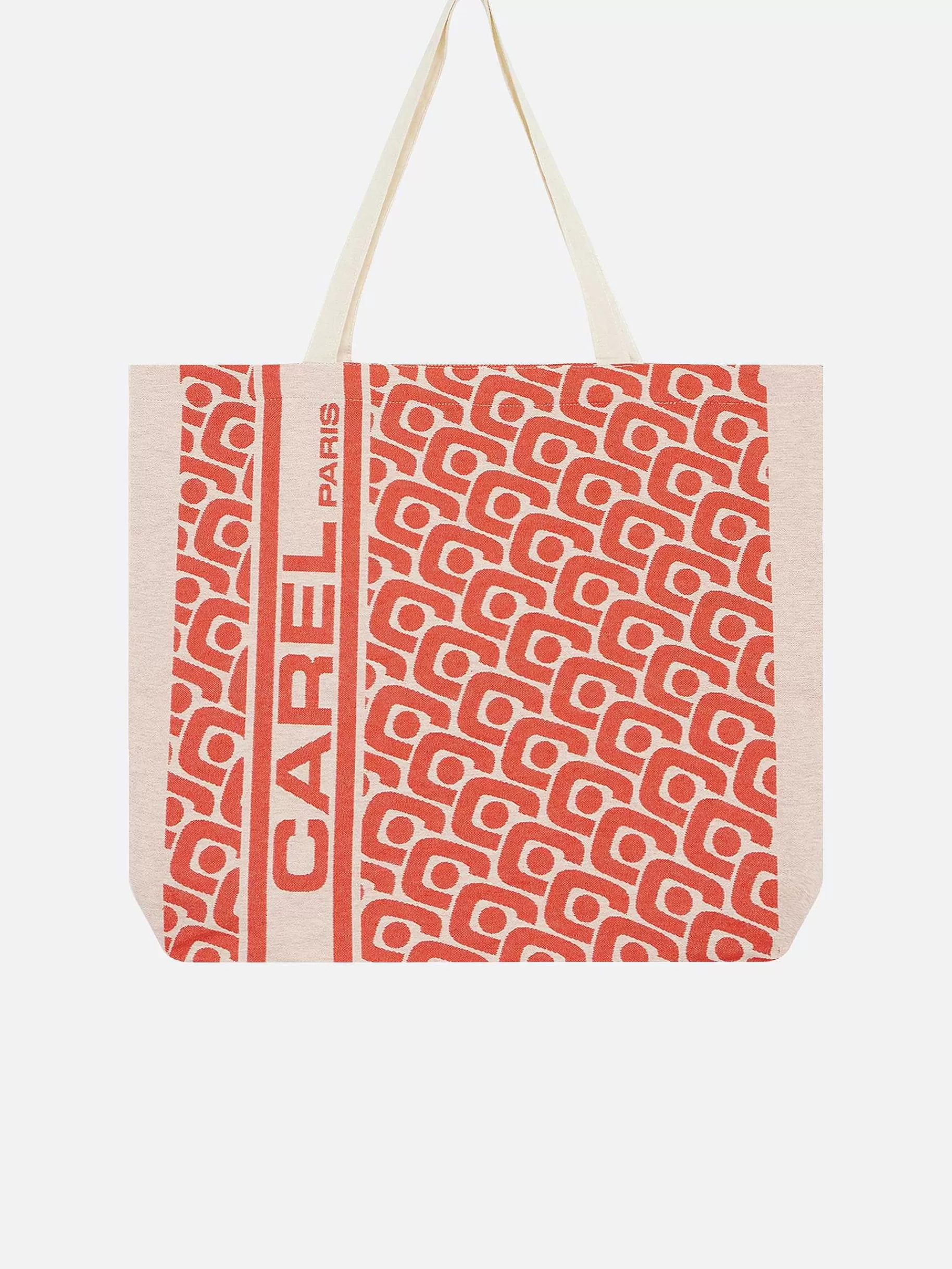 Vrouwen Carel Oranje Draagtas Met Monogram En Jacquardweefsel