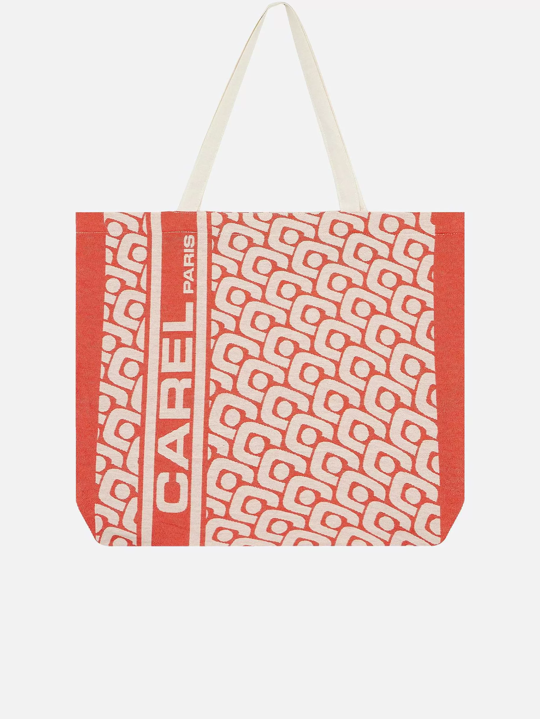 Vrouwen Carel Oranje Draagtas Met Monogram En Jacquardweefsel