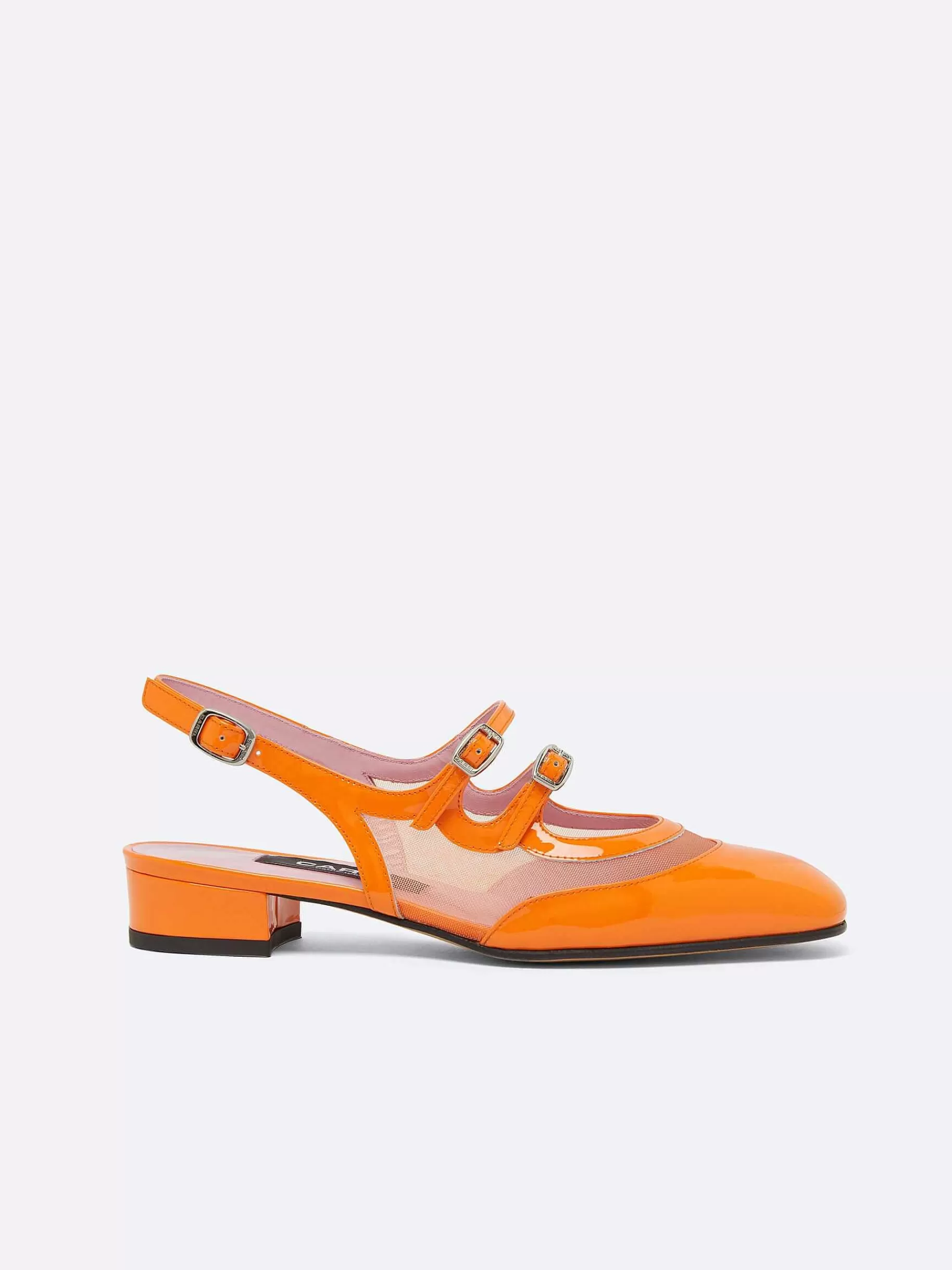 Vrouwen Carel Oranje Mesh En Lakleren Slingback Mary Janes