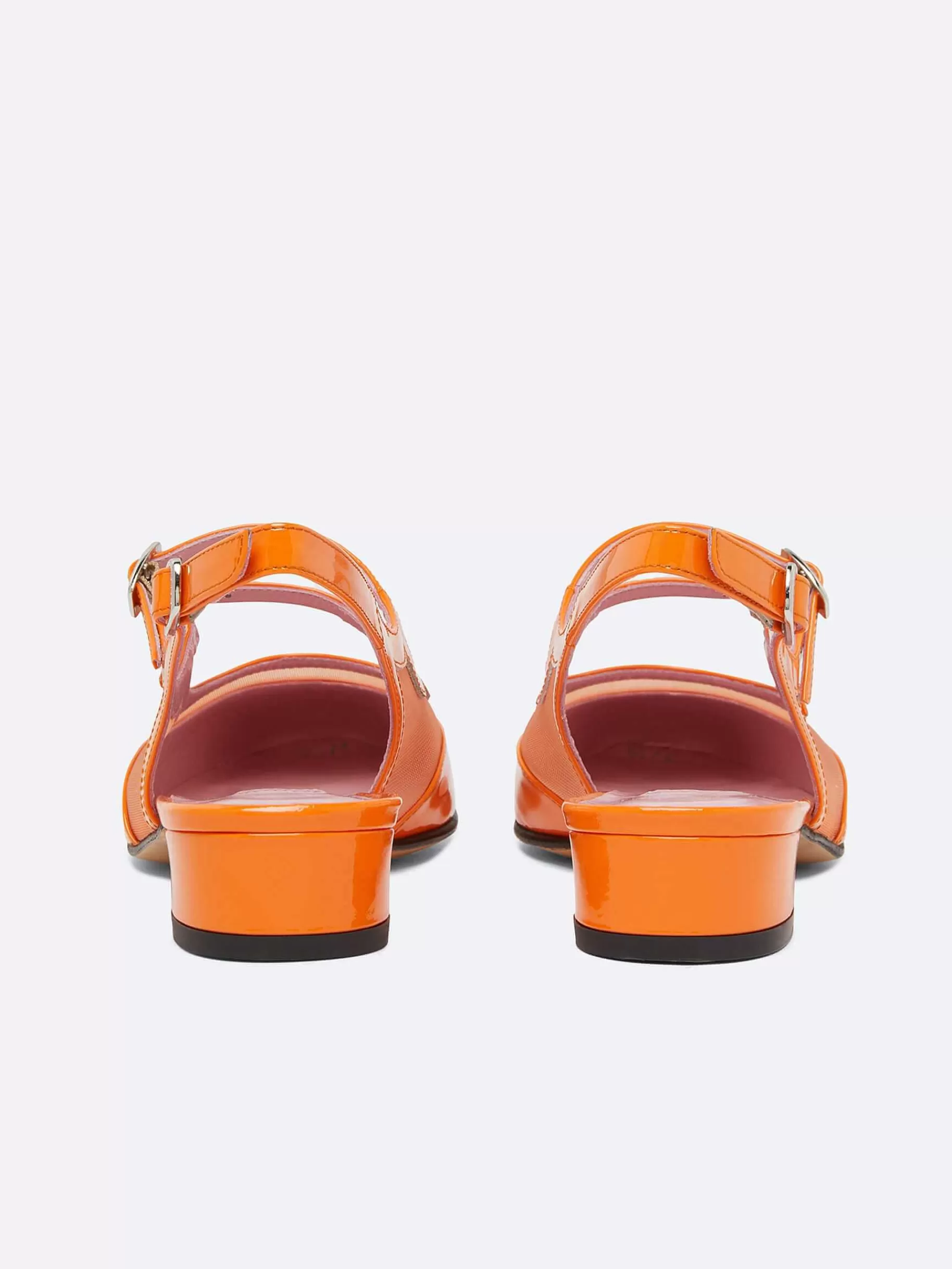 Vrouwen Carel Oranje Mesh En Lakleren Slingback Mary Janes