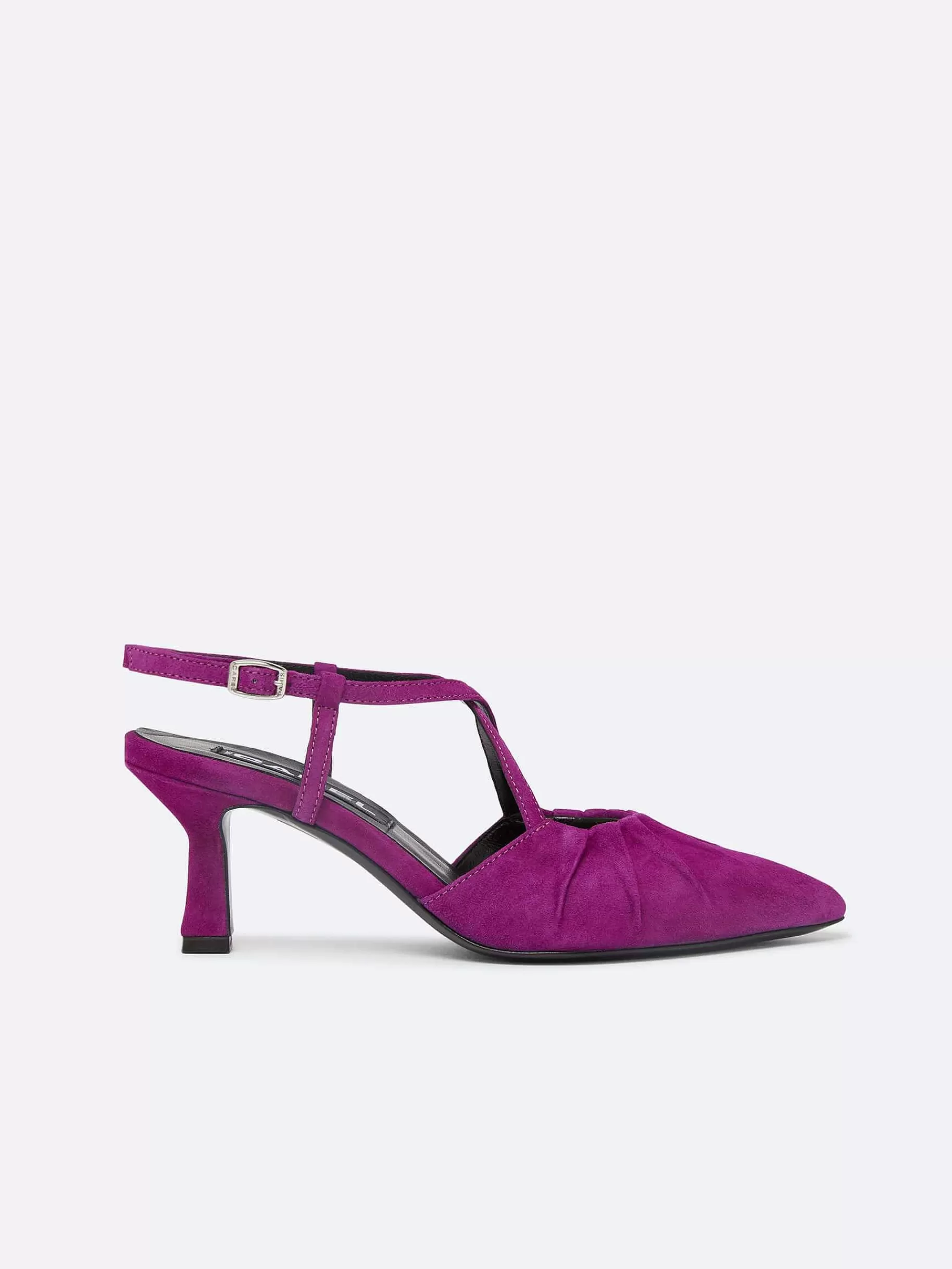 Vrouwen Carel Paarse Upcycled Suede Slingback Pumps