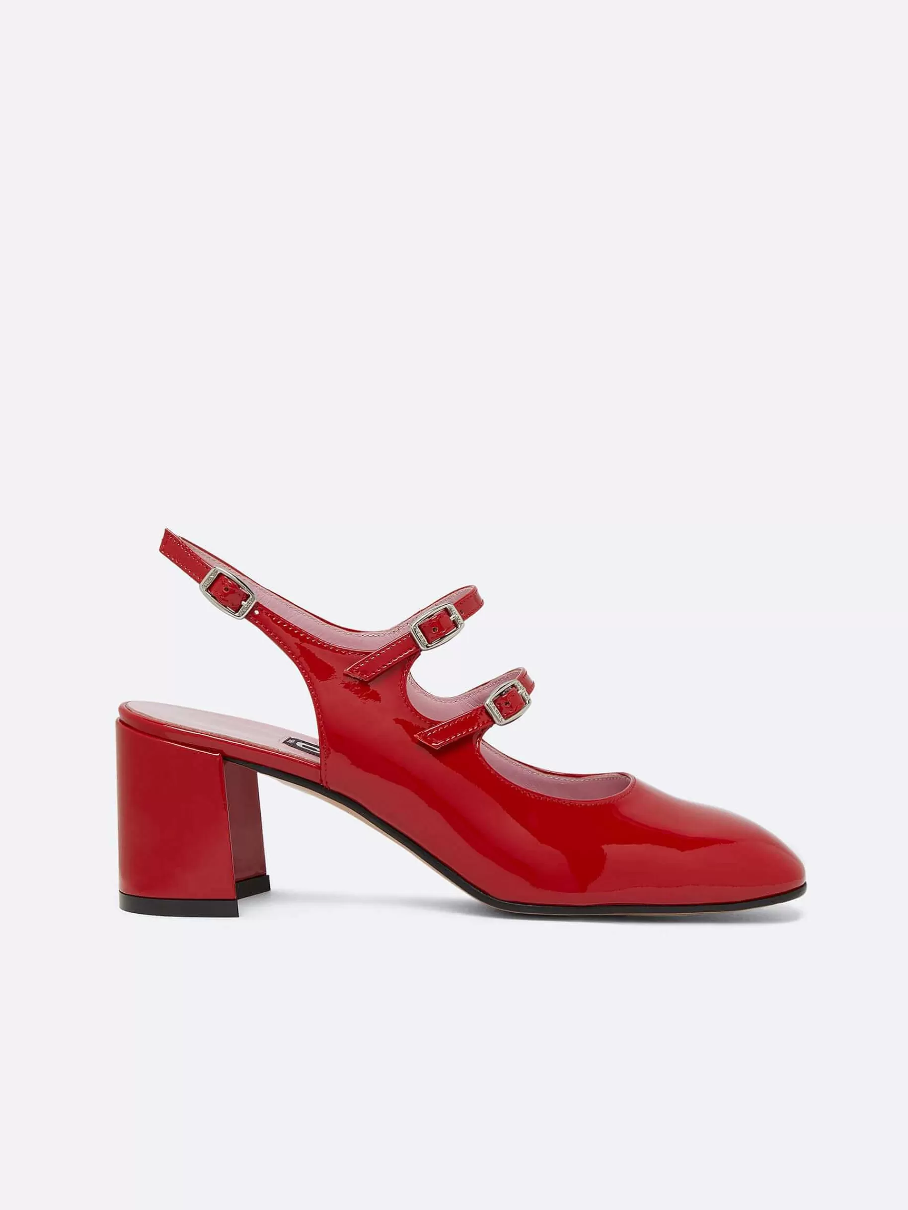 Vrouwen Carel Rode Lakleren Slingback Mary Janes