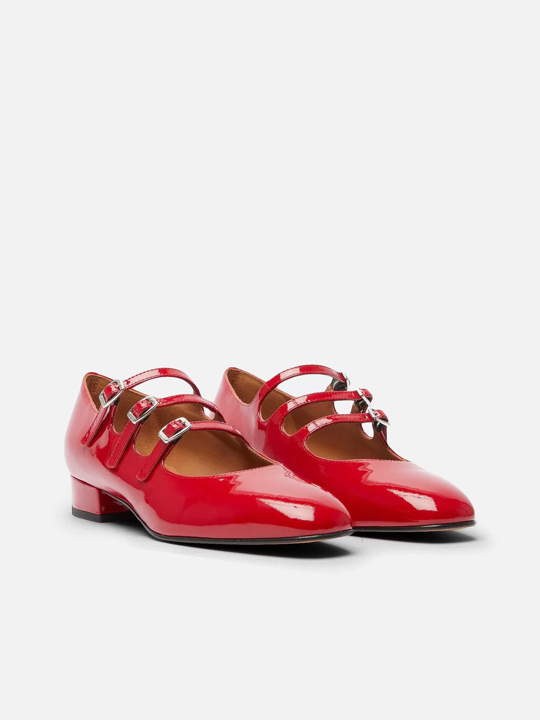 Vrouwen Carel Rood Lakleer Mary Janes Ballet Flats