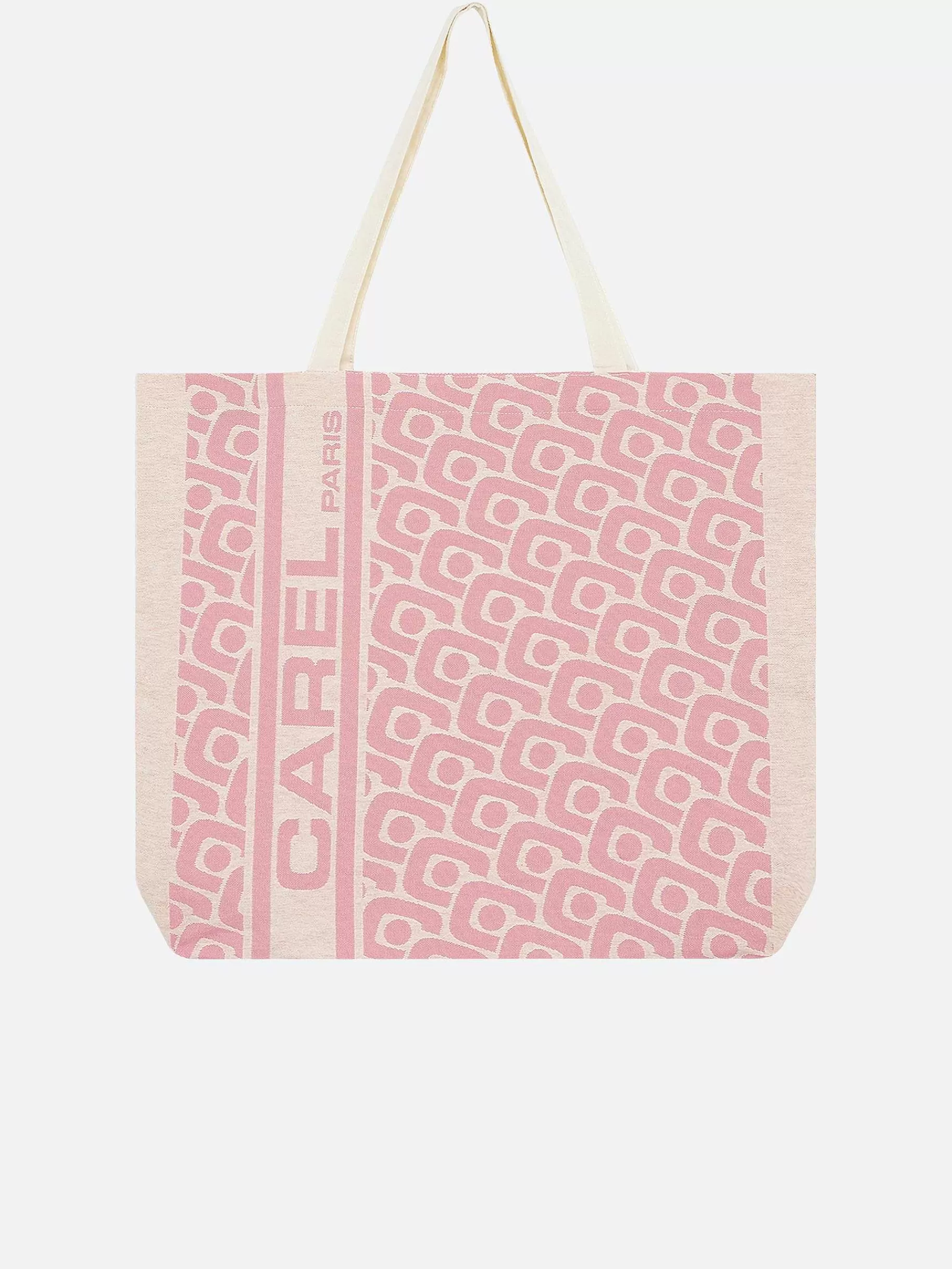 Vrouwen Carel Roze Draagtas Met Monogram En Jacquardweefsel