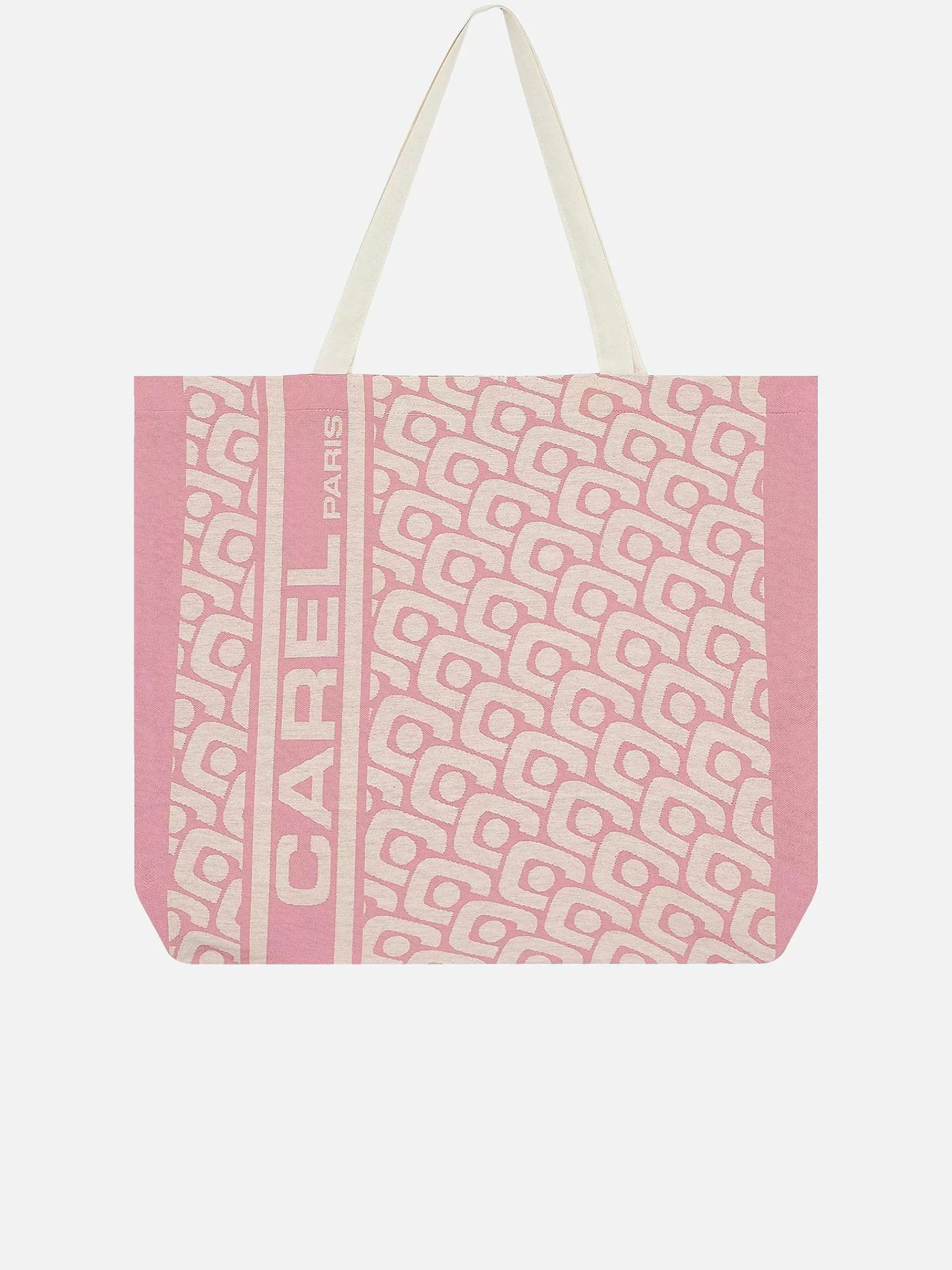 Vrouwen Carel Roze Draagtas Met Monogram En Jacquardweefsel