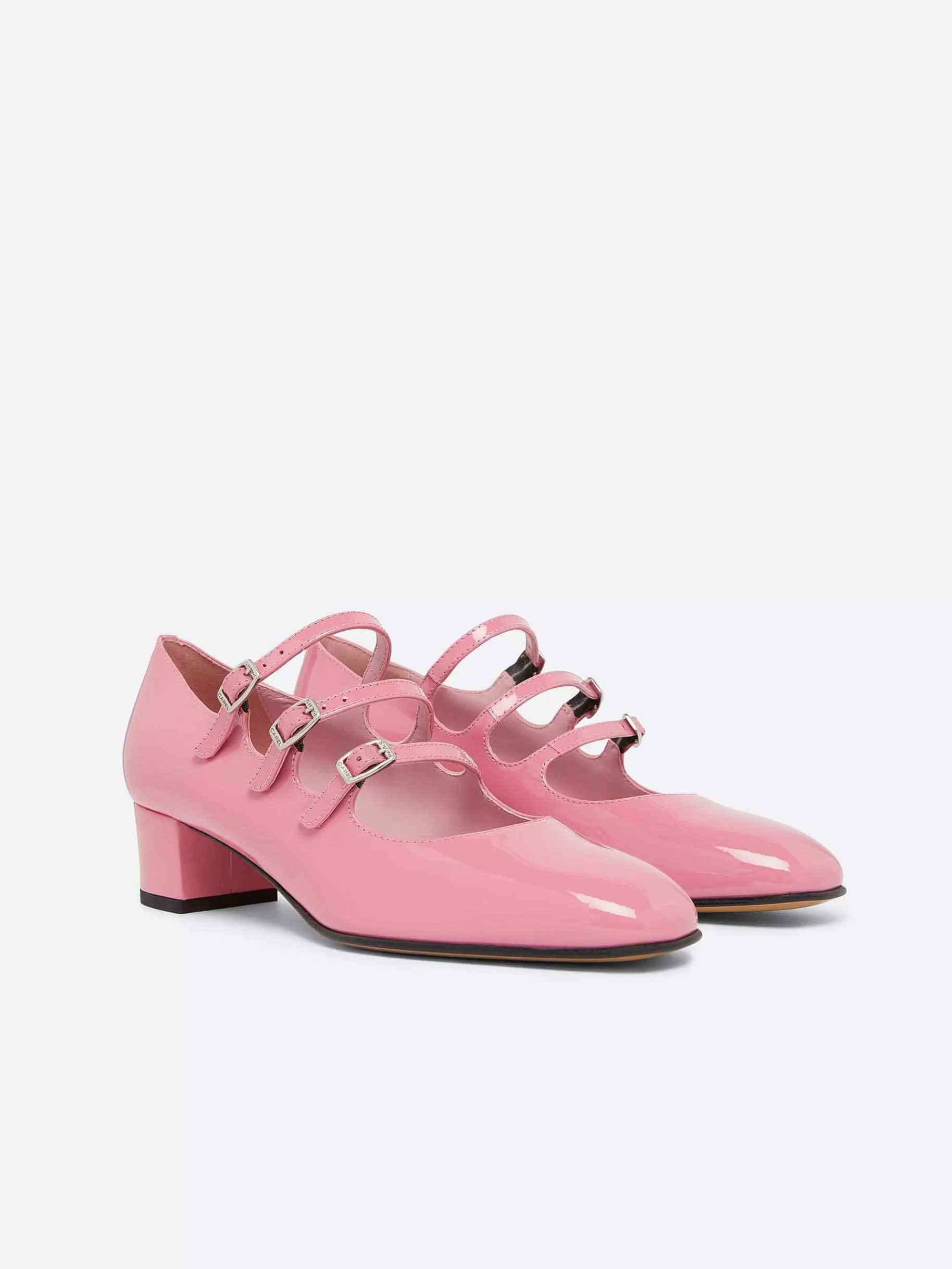 Vrouwen Carel Roze Upcycled Lakleer Mary Janes Pumps