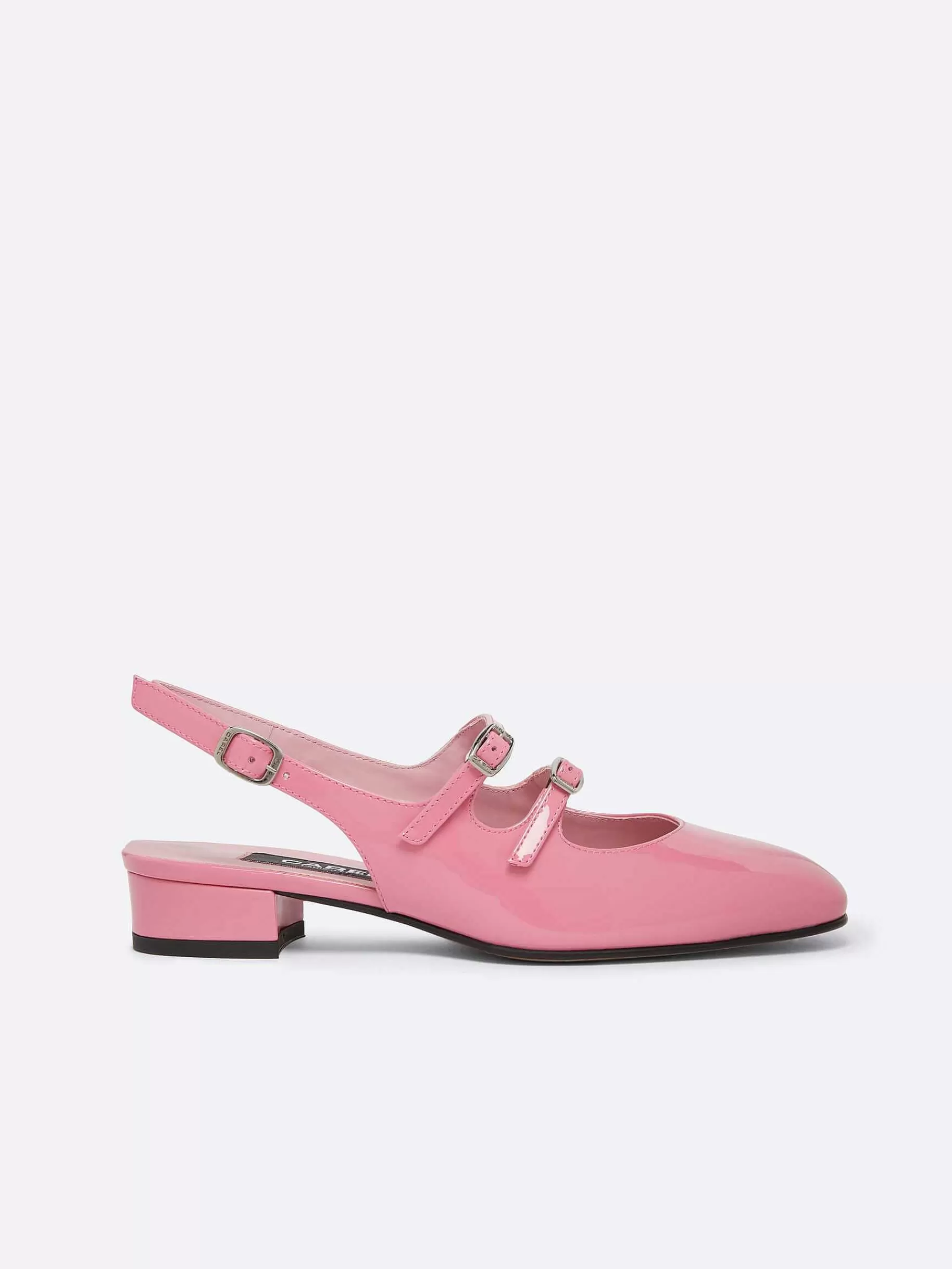 Vrouwen Carel Roze Upcycled Lakleer Slingback Mary Janes