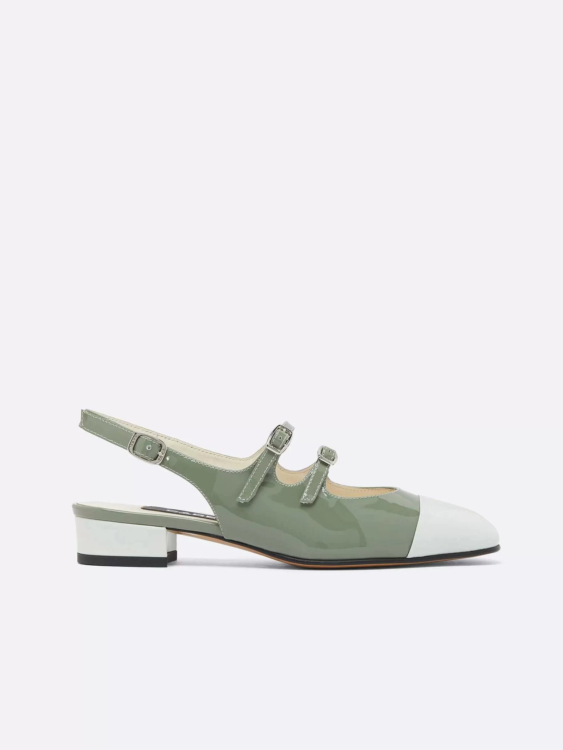 Vrouwen Carel Saliegroen En Watergroen Lakleer Slingback Mary Janes