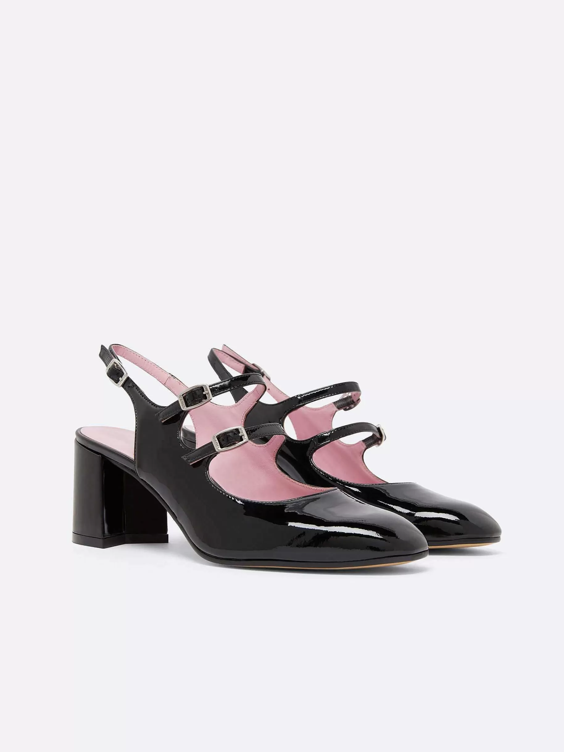 Vrouwen Carel Zwart Lakleer Slingback Mary Janes