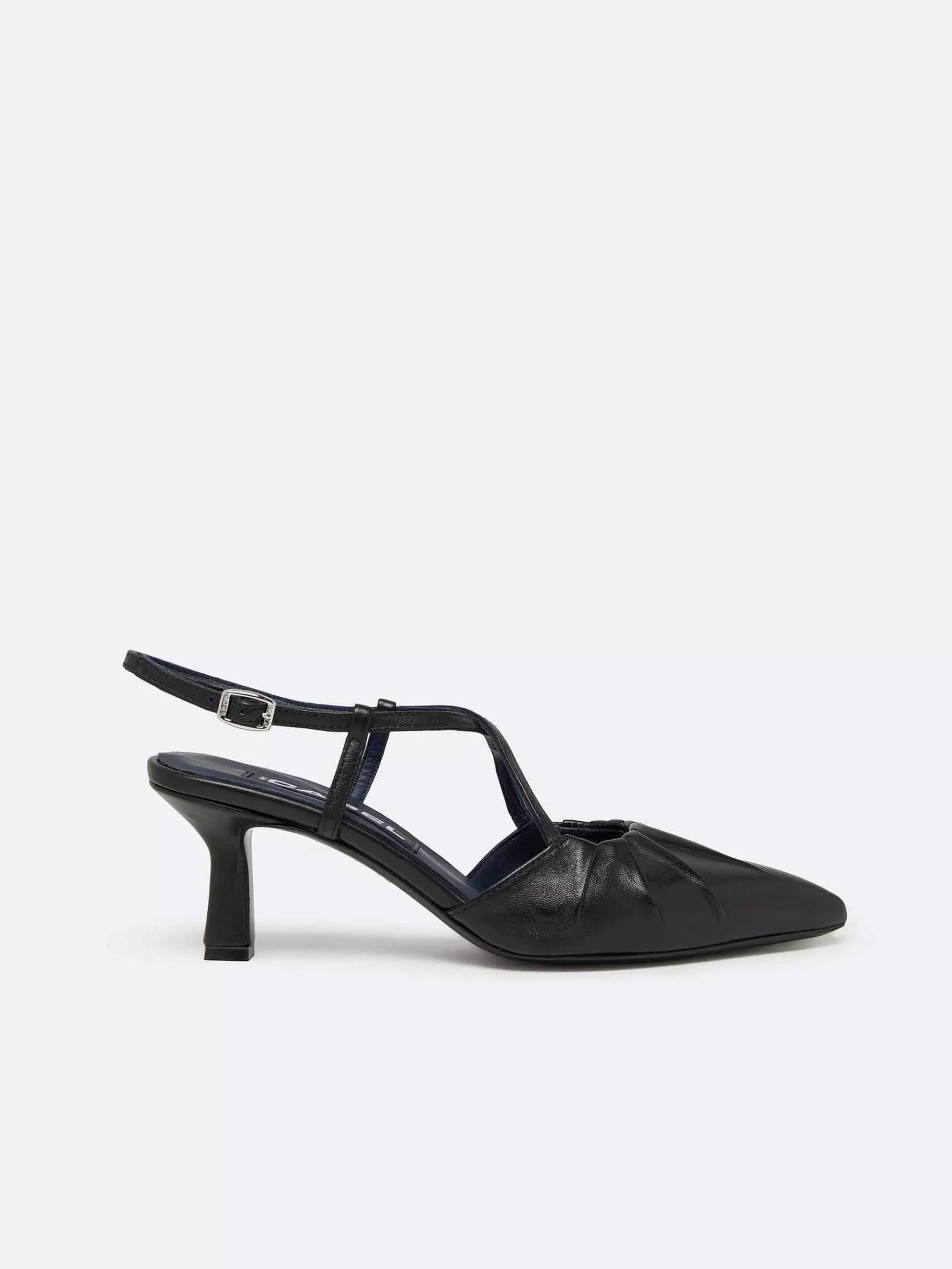 Vrouwen Carel Zwart Lederen Slingback Pumps