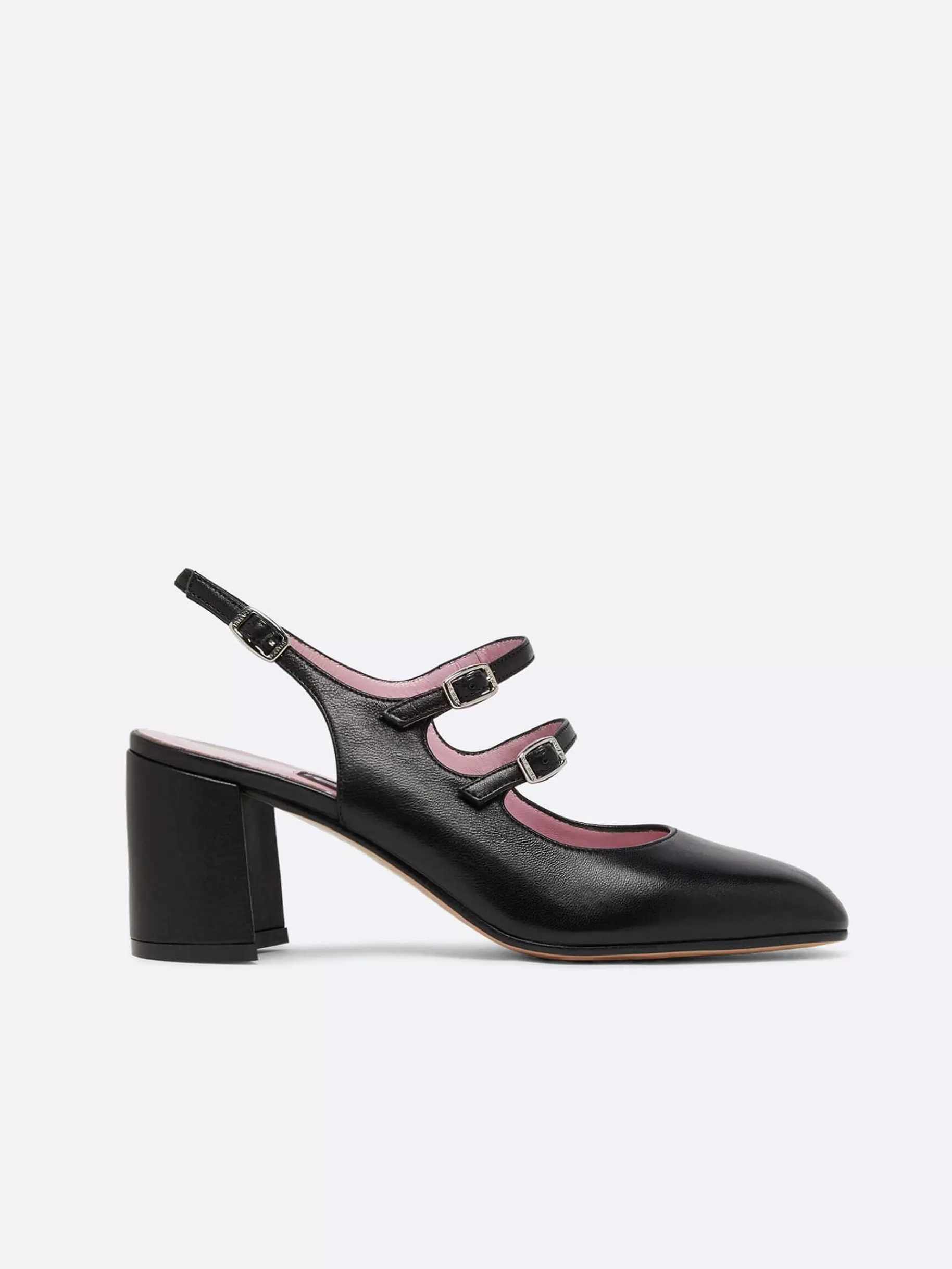 Vrouwen Carel Zwart Leren Mary Janes Met Slingback