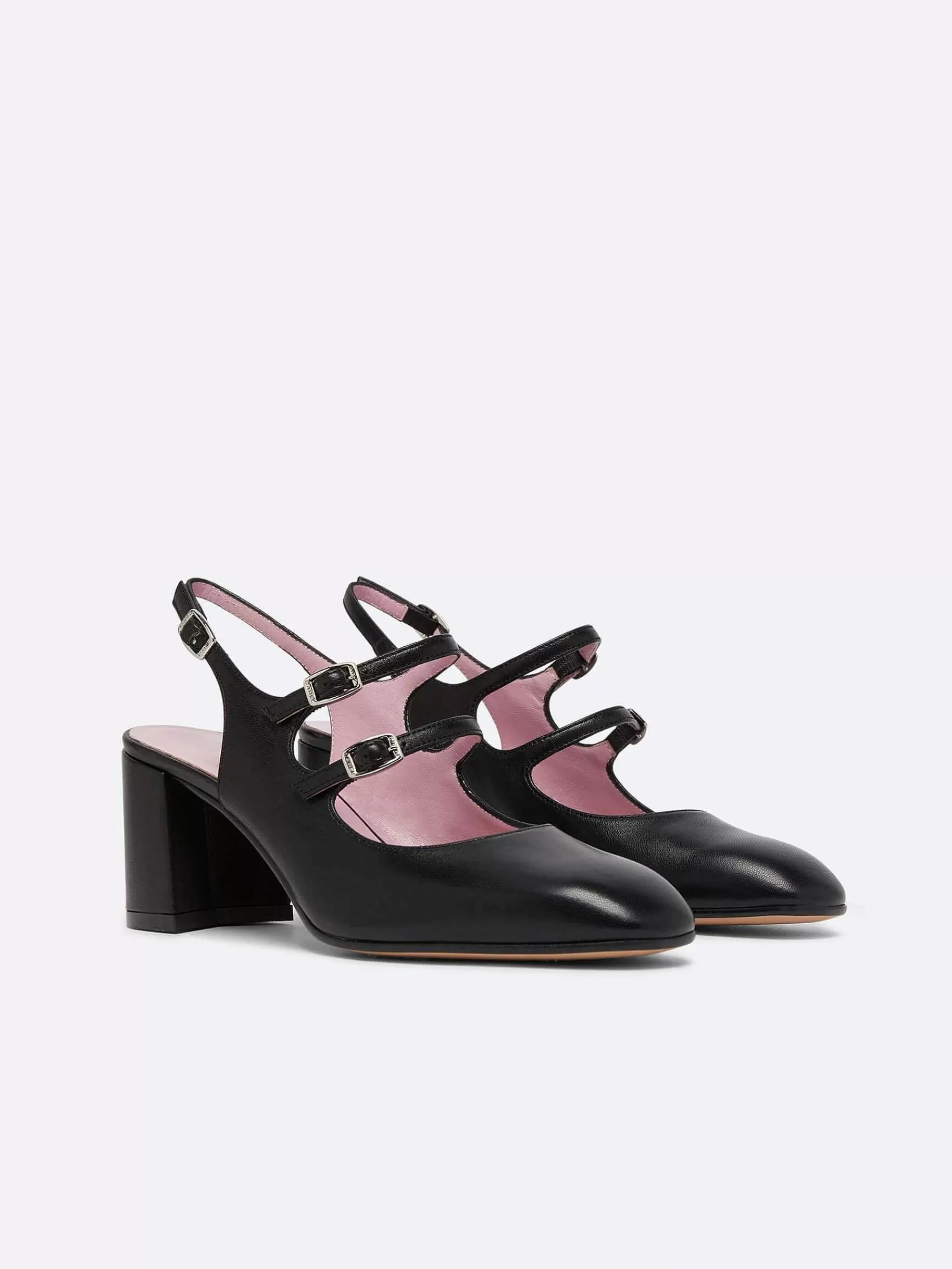 Vrouwen Carel Zwart Leren Mary Janes Met Slingback