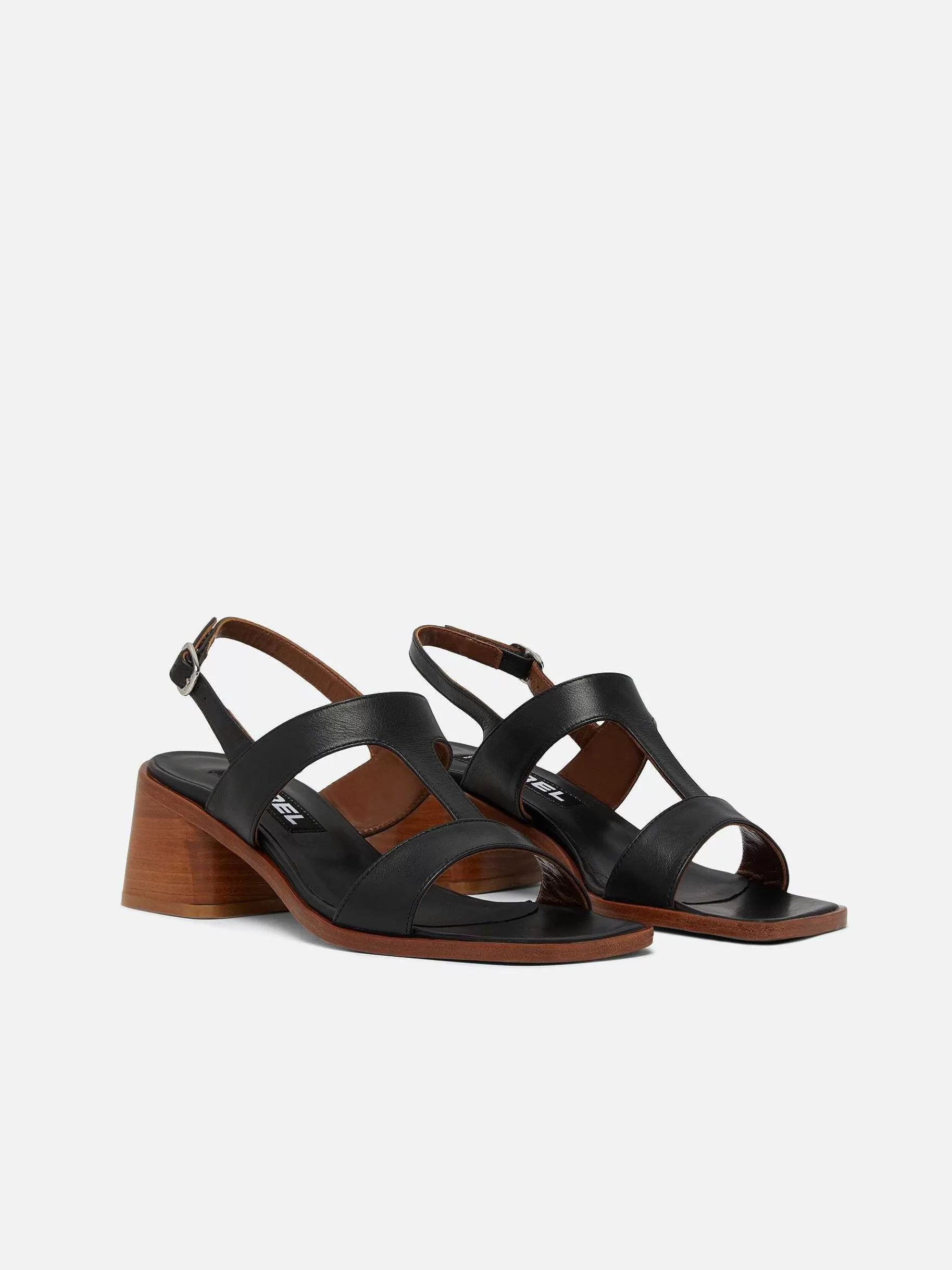 Vrouwen Carel Zwart Leren Sandalen