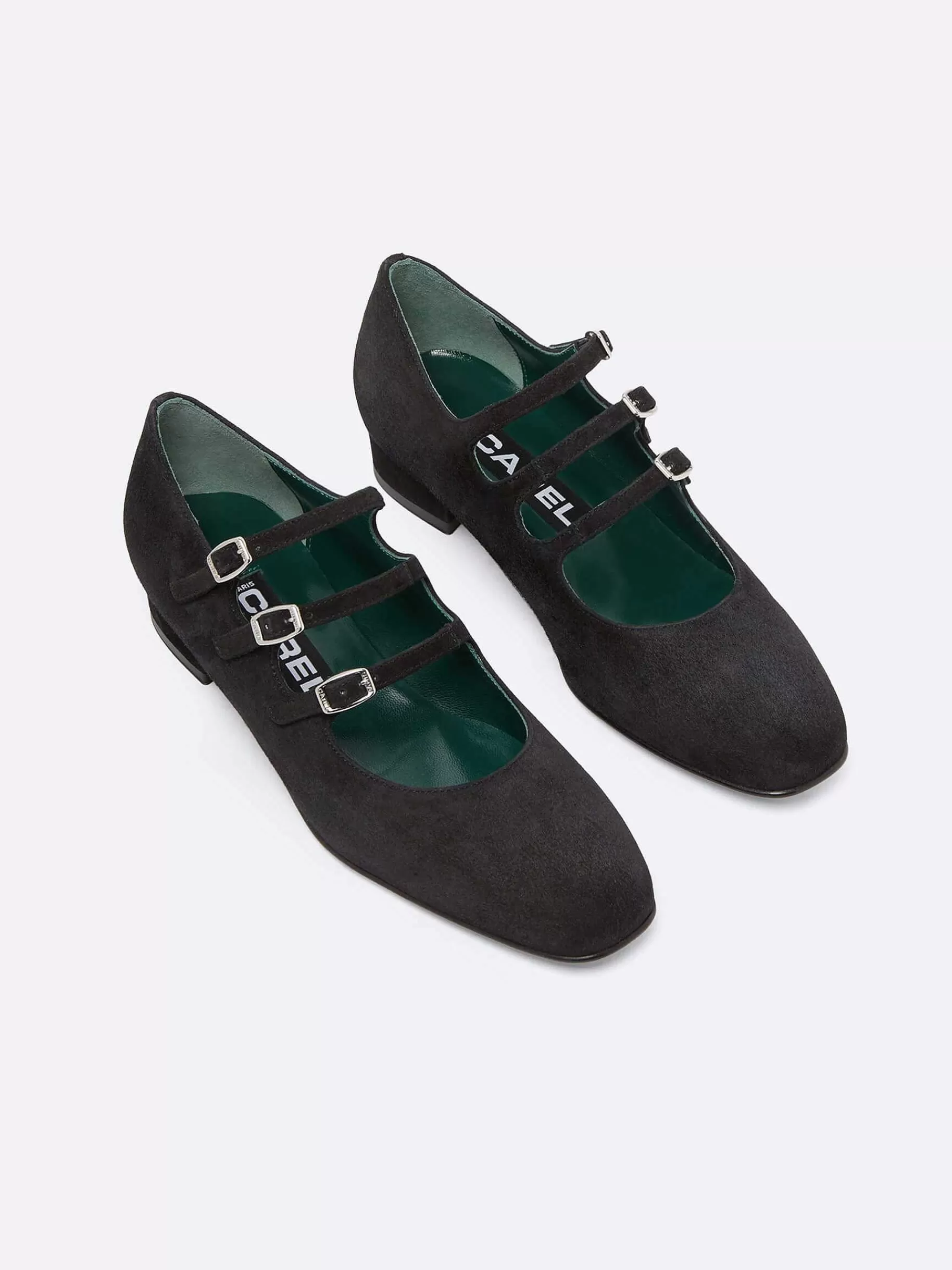 Vrouwen Carel Zwart Suede Mary Janes Balletflats