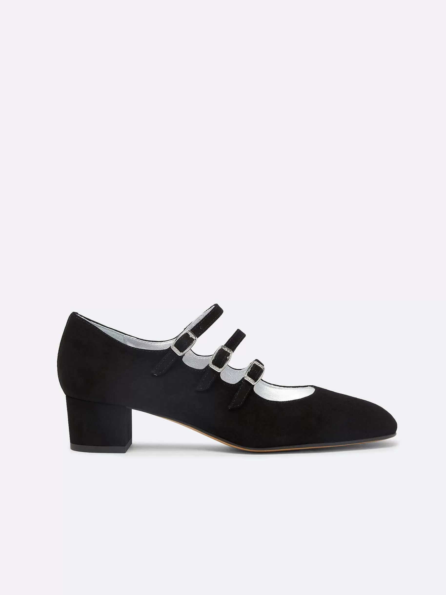 Vrouwen Carel Zwart Suede Mary Janes Pumps