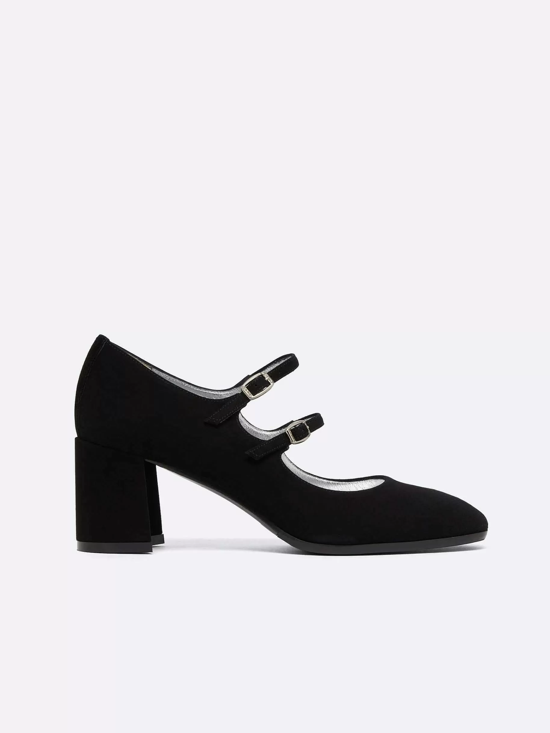 Vrouwen Carel Zwart Suede Mary Janes Pumps