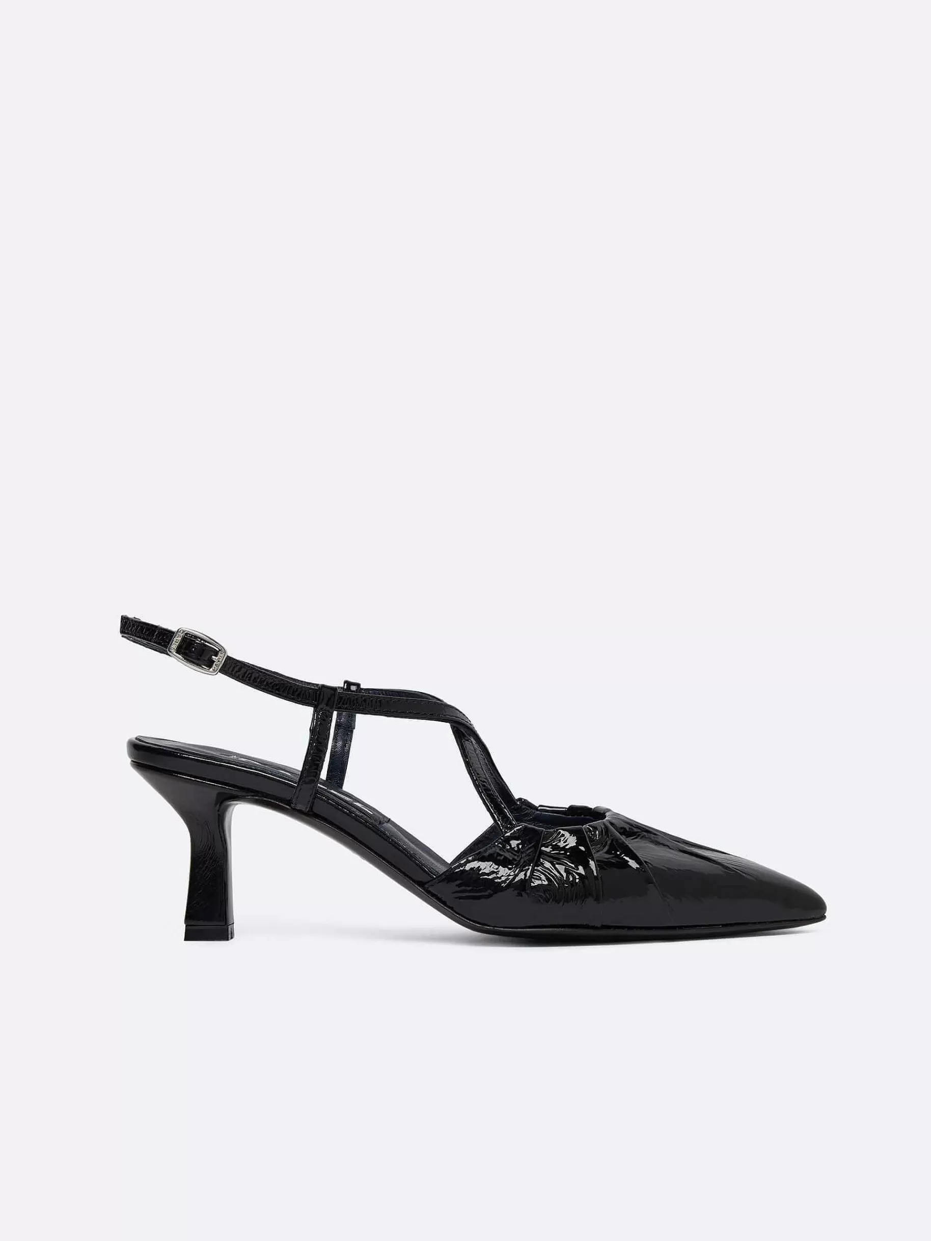 Vrouwen Carel Zwarte Naplack Lederen Slingback Pumps