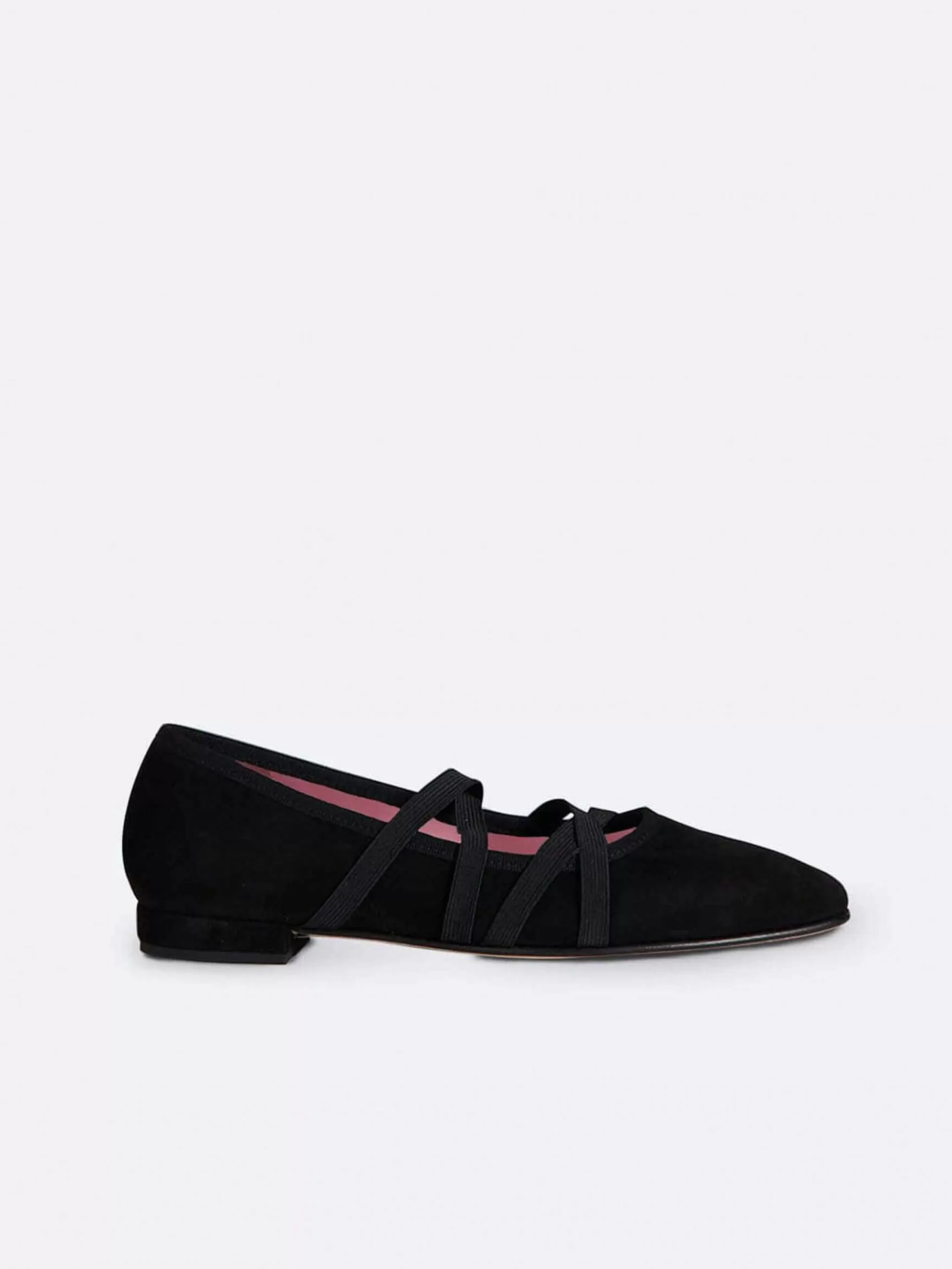 Vrouwen Carel Zwarte Suede Ballerina'S