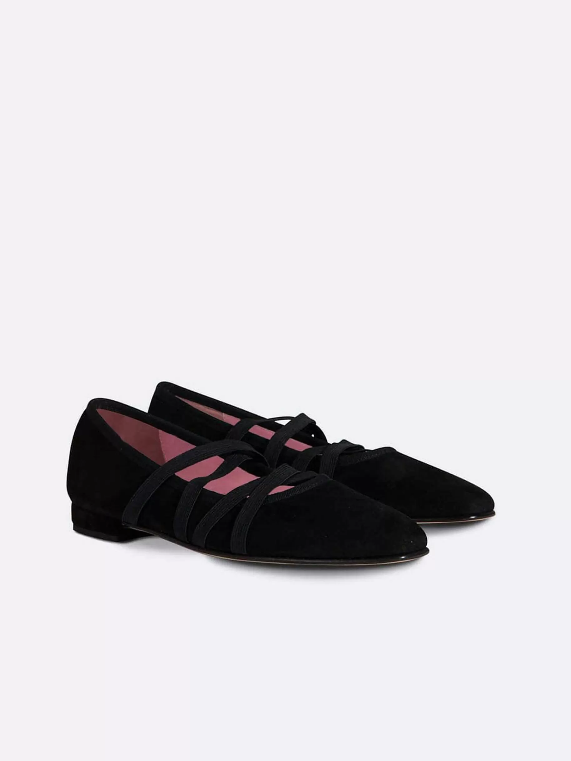 Vrouwen Carel Zwarte Suede Ballerina'S