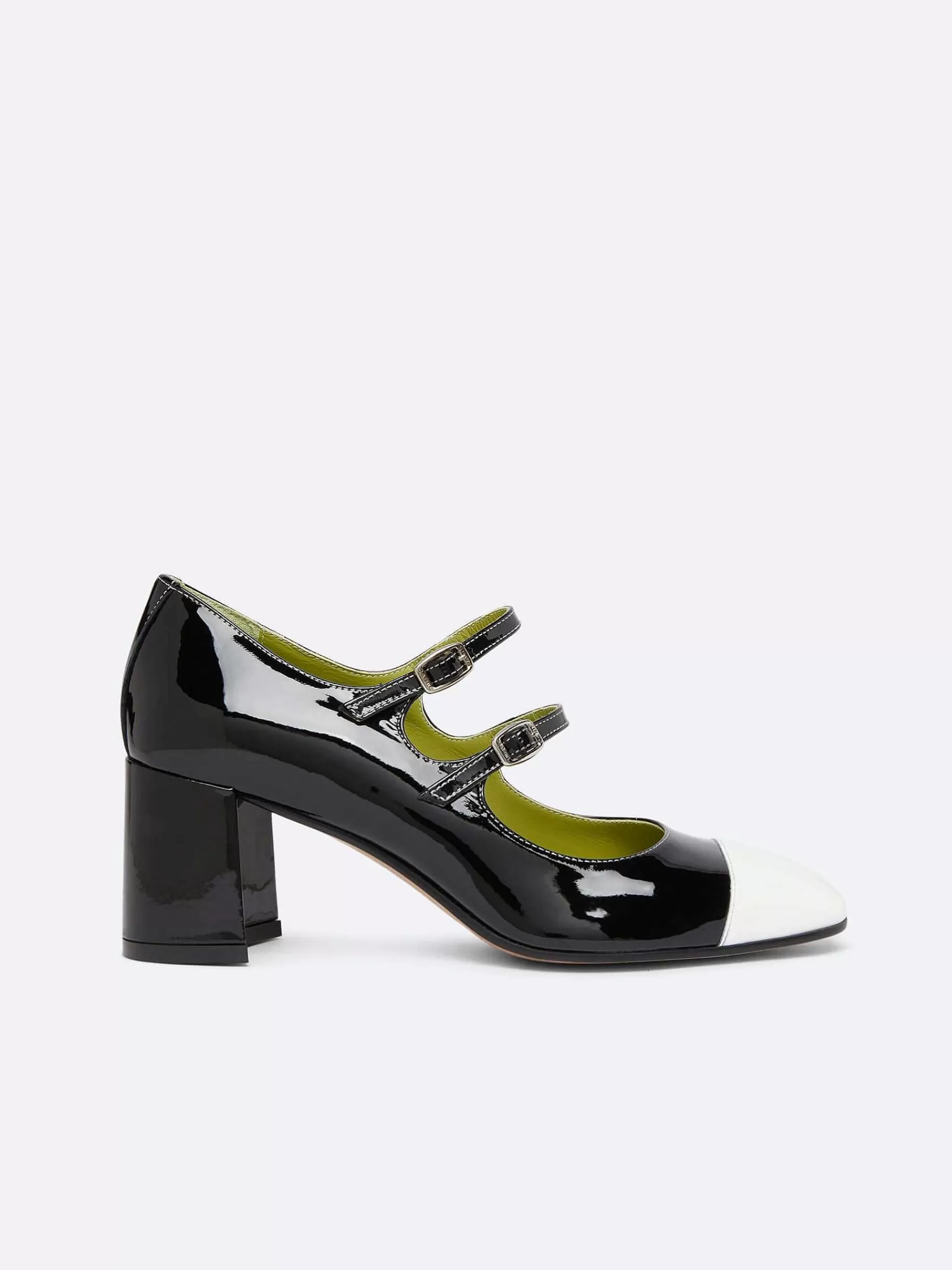 Vrouwen Carel Zwart-Wit Lakleer Mary Janes Pumps