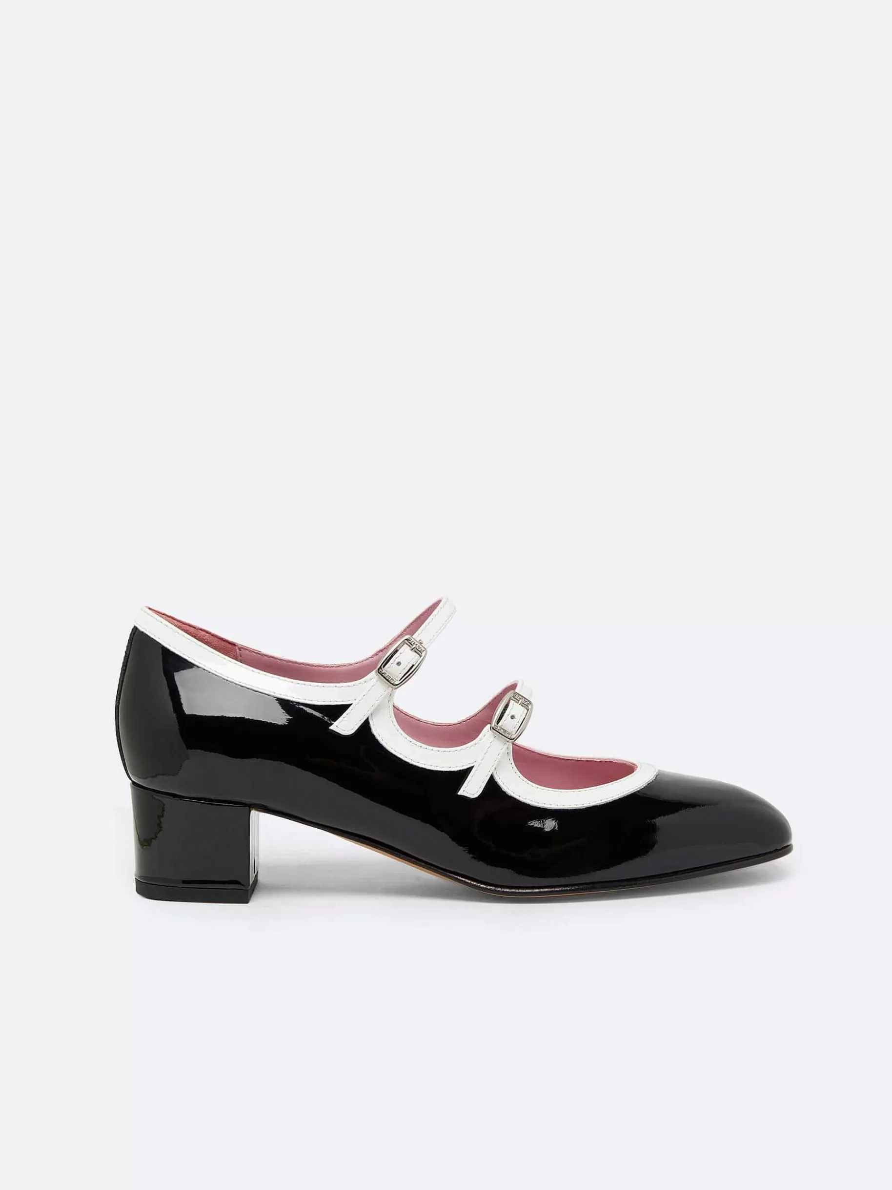 Vrouwen Carel Zwart-Wit Lakleer Mary Janes Pumps